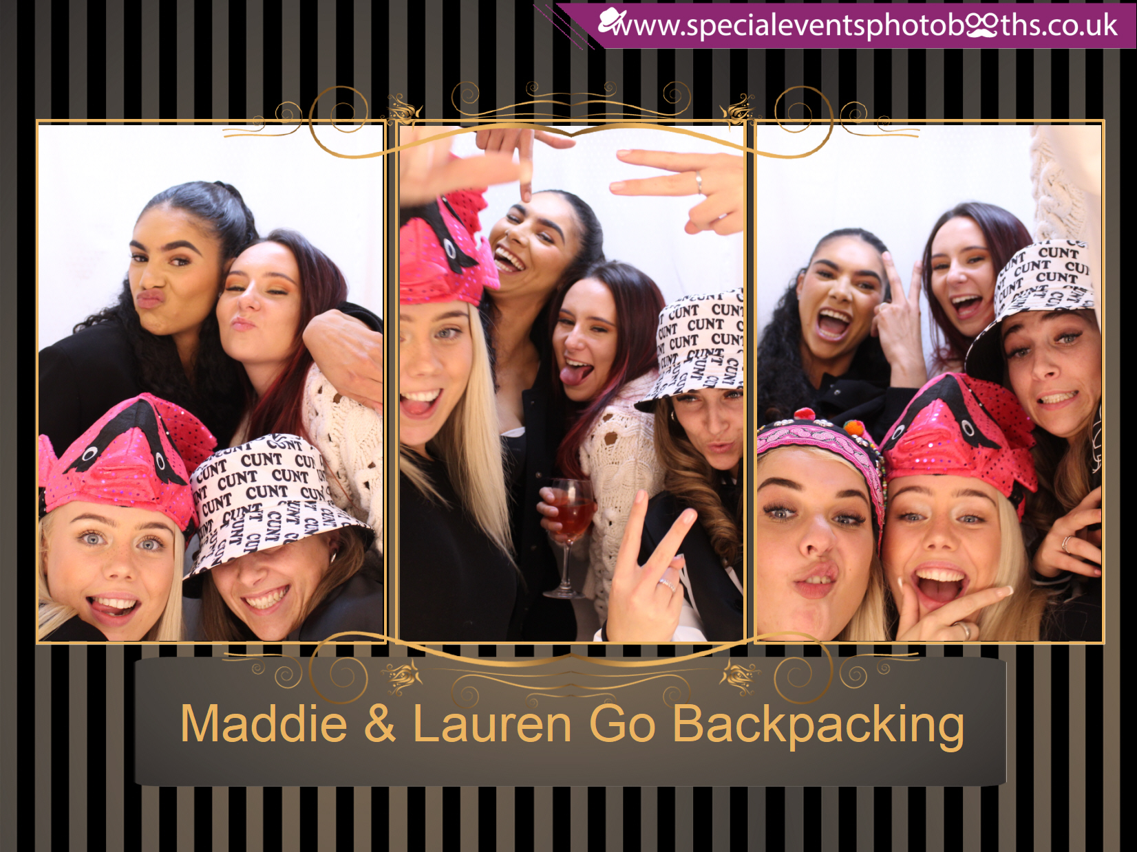 Maddie & Lauren Go Backpacking | View more photos from the event at my.specialeventsphotobooths.co.uk/u/SpecialEventsPhotoBooths/Maddie-Lauren-Go-Backpacking