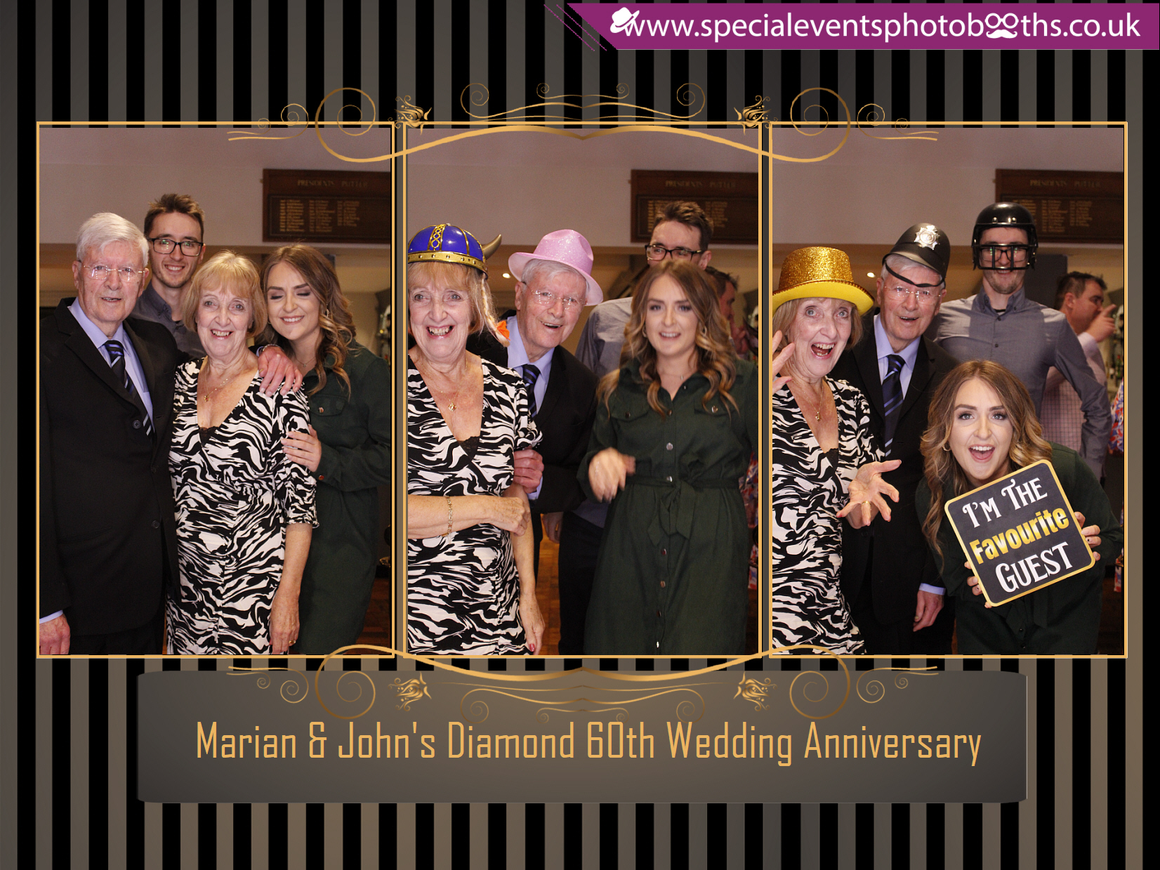 Marian & John's Diamond 60th Wedding Anniversary | View more photos from the event at my.specialeventsphotobooths.co.uk/u/SpecialEventsPhotoBooths/Marian-Johns-Diamond-60th-Wedding-Anniversary