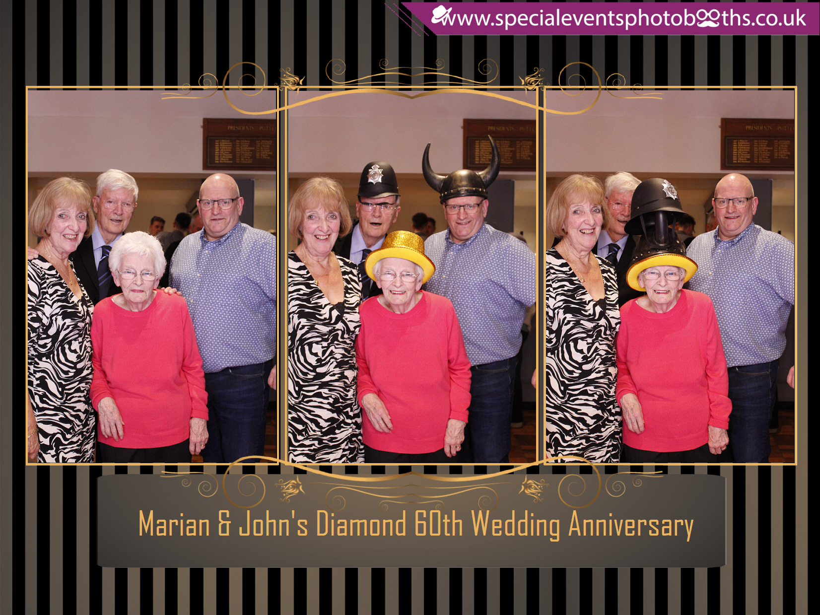 Marian & John's Diamond 60th Wedding Anniversary | View more photos from the event at my.specialeventsphotobooths.co.uk/u/SpecialEventsPhotoBooths/Marian-Johns-Diamond-60th-Wedding-Anniversary