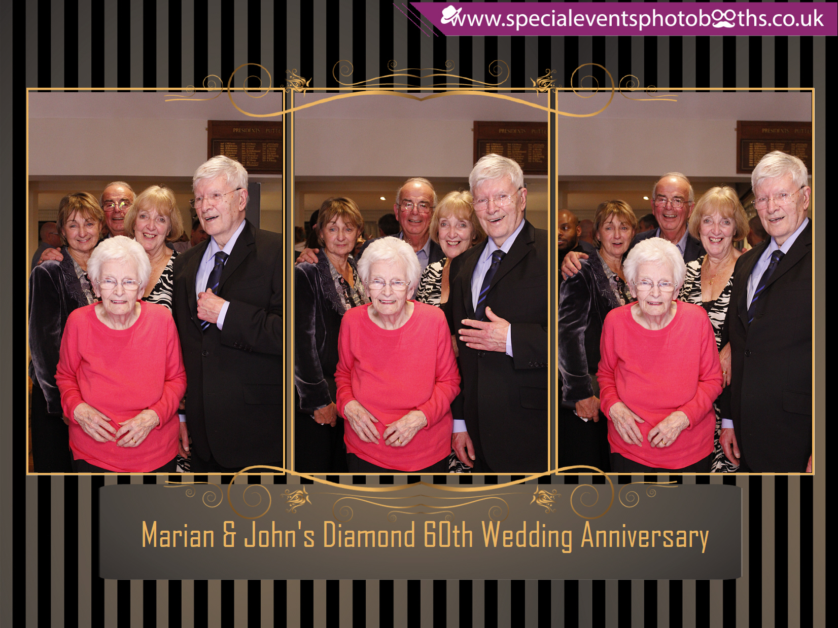Marian & John's Diamond 60th Wedding Anniversary | View more photos from the event at my.specialeventsphotobooths.co.uk/u/SpecialEventsPhotoBooths/Marian-Johns-Diamond-60th-Wedding-Anniversary
