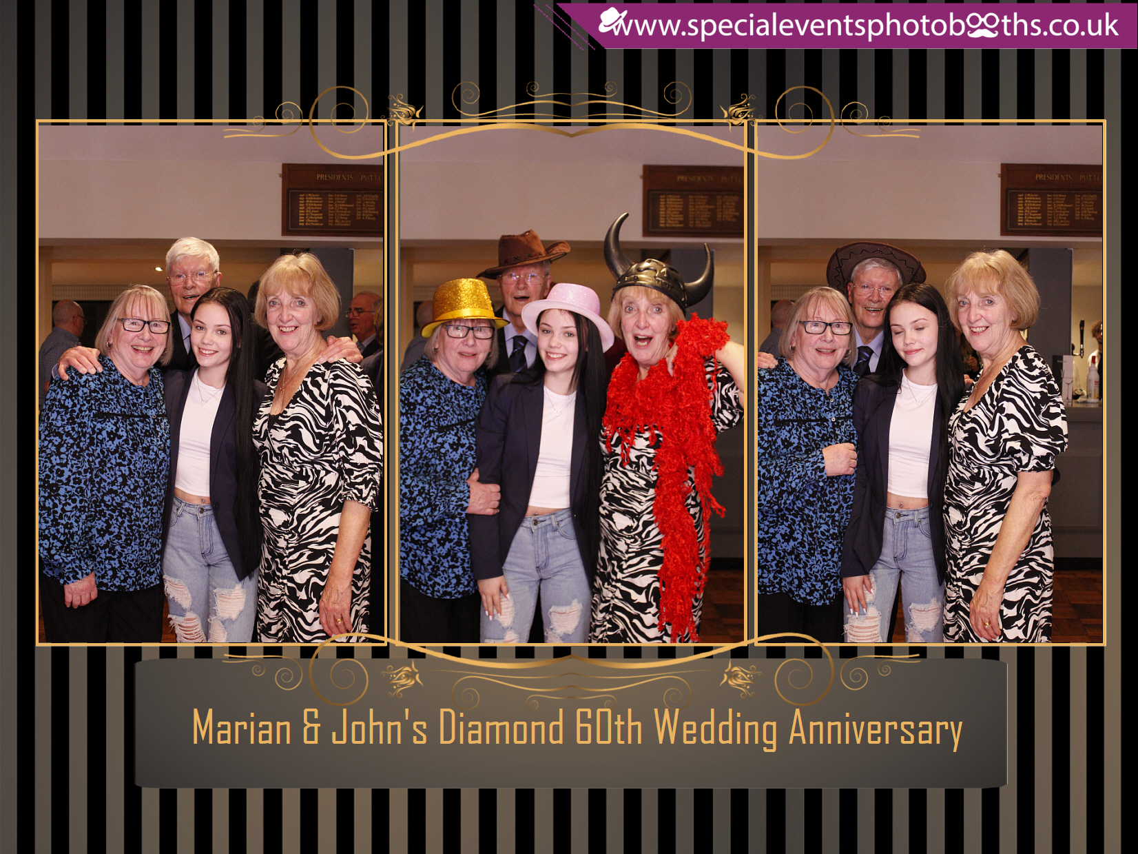 Marian & John's Diamond 60th Wedding Anniversary | View more photos from the event at my.specialeventsphotobooths.co.uk/u/SpecialEventsPhotoBooths/Marian-Johns-Diamond-60th-Wedding-Anniversary