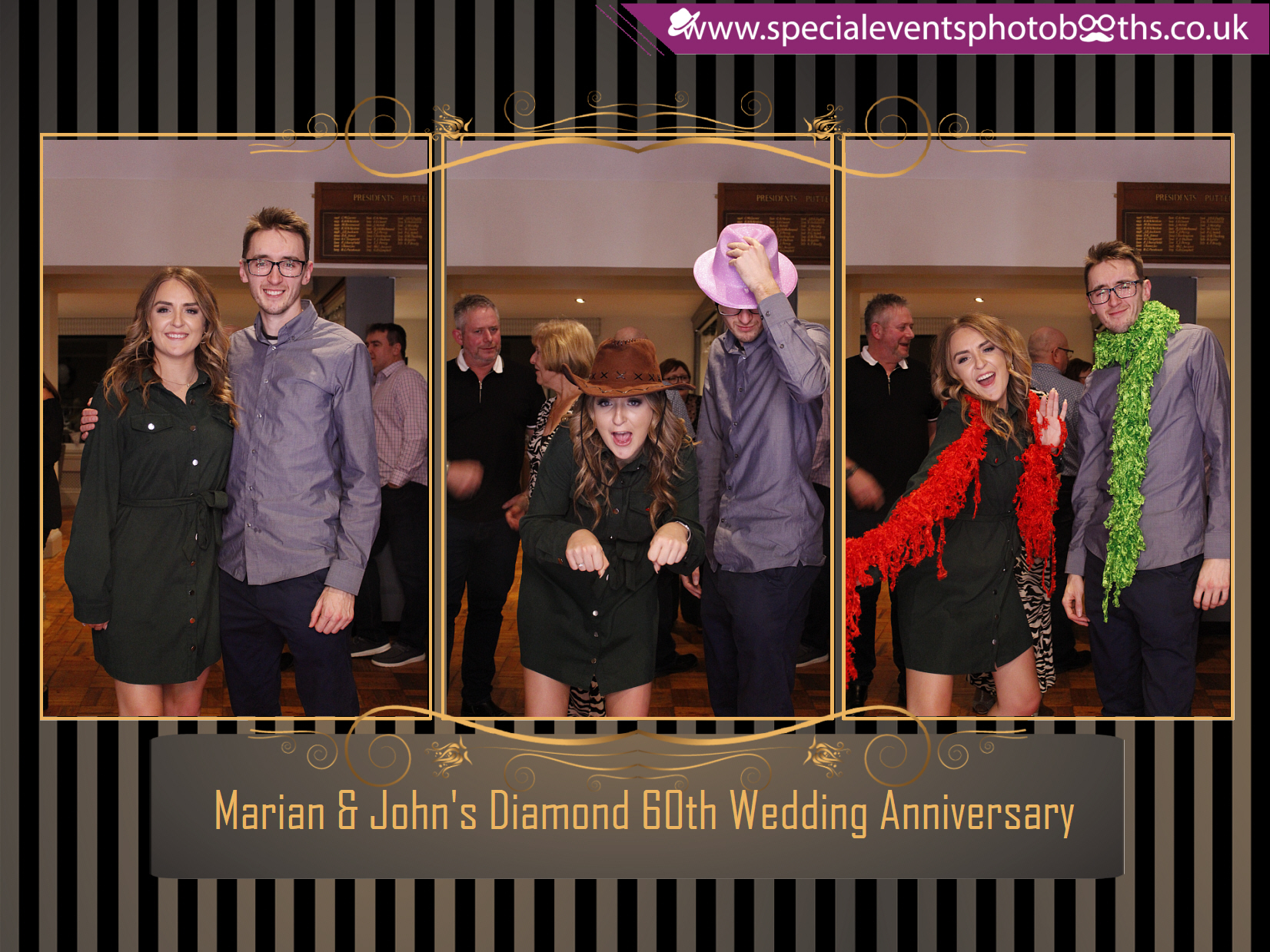 Marian & John's Diamond 60th Wedding Anniversary | View more photos from the event at my.specialeventsphotobooths.co.uk/u/SpecialEventsPhotoBooths/Marian-Johns-Diamond-60th-Wedding-Anniversary