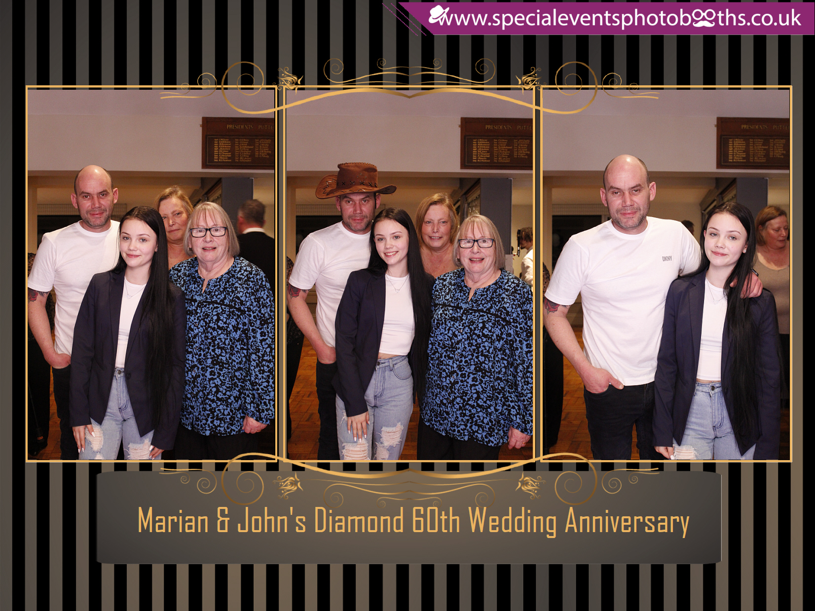 Marian & John's Diamond 60th Wedding Anniversary | View more photos from the event at my.specialeventsphotobooths.co.uk/u/SpecialEventsPhotoBooths/Marian-Johns-Diamond-60th-Wedding-Anniversary