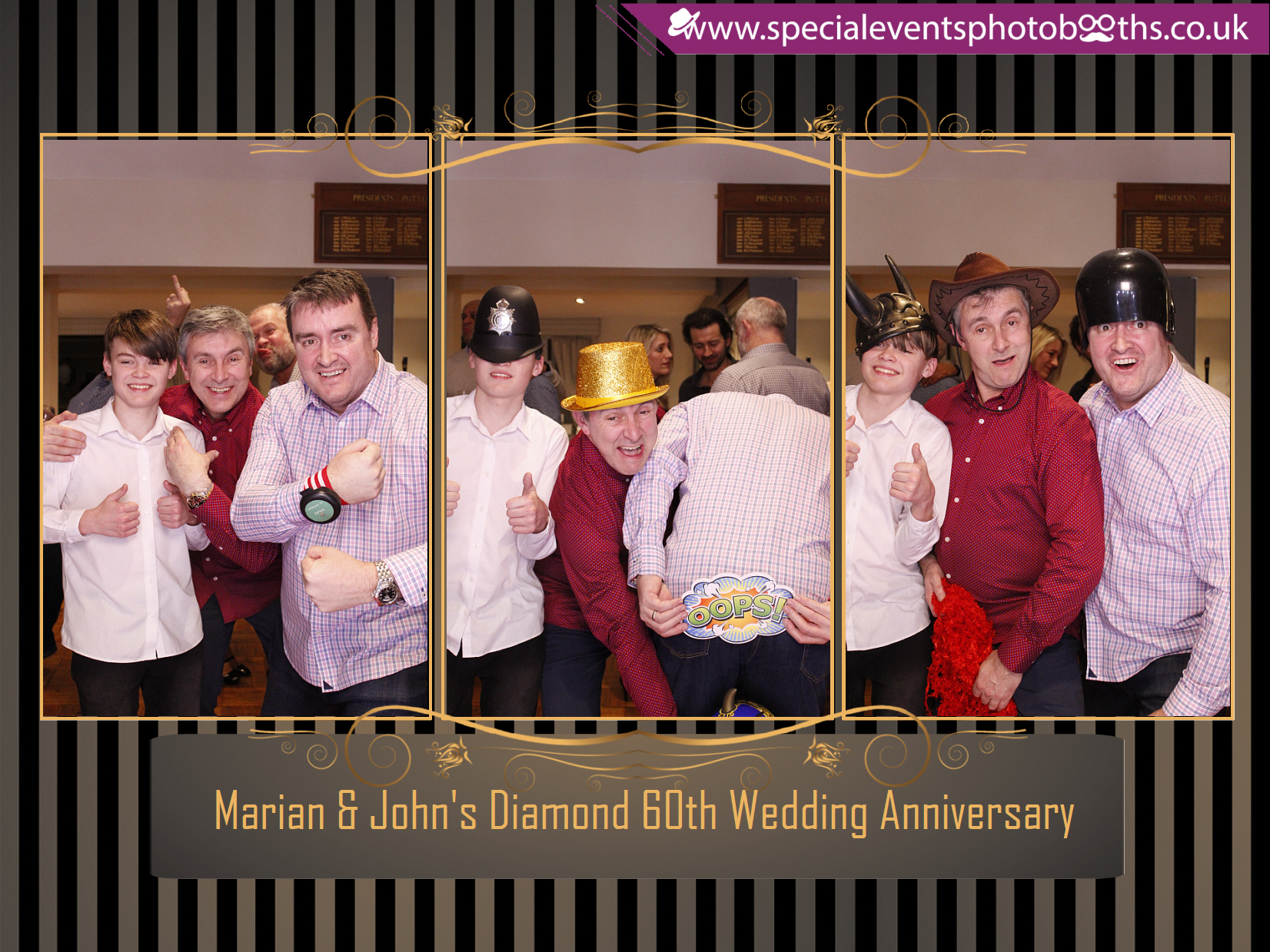 Marian & John's Diamond 60th Wedding Anniversary | View more photos from the event at my.specialeventsphotobooths.co.uk/u/SpecialEventsPhotoBooths/Marian-Johns-Diamond-60th-Wedding-Anniversary