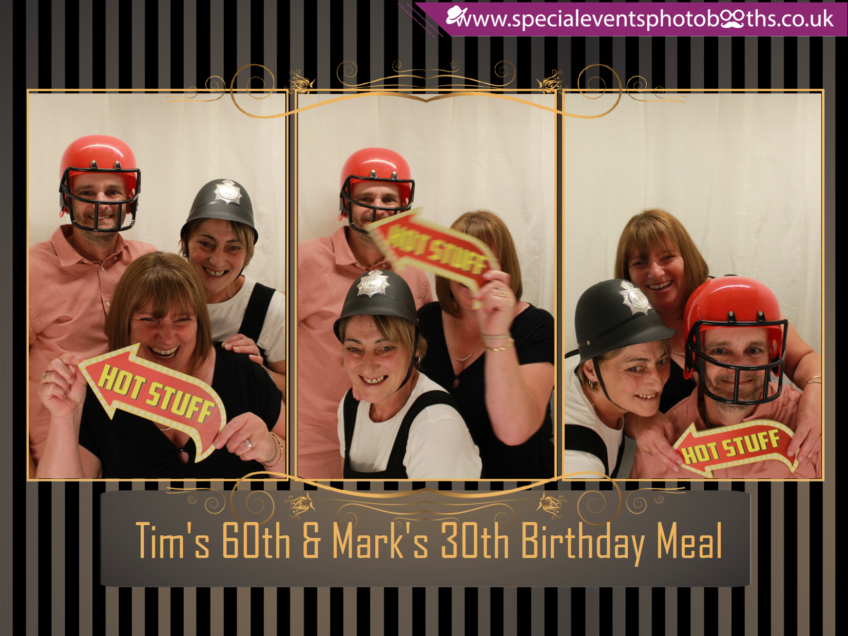 Tim's 60th and Mark's 30th Birthday meal | View more photos from the event at my.specialeventsphotobooths.co.uk/u/SpecialEventsPhotoBooths/Tims-60th-and-Marks-30th-Birthday-meal