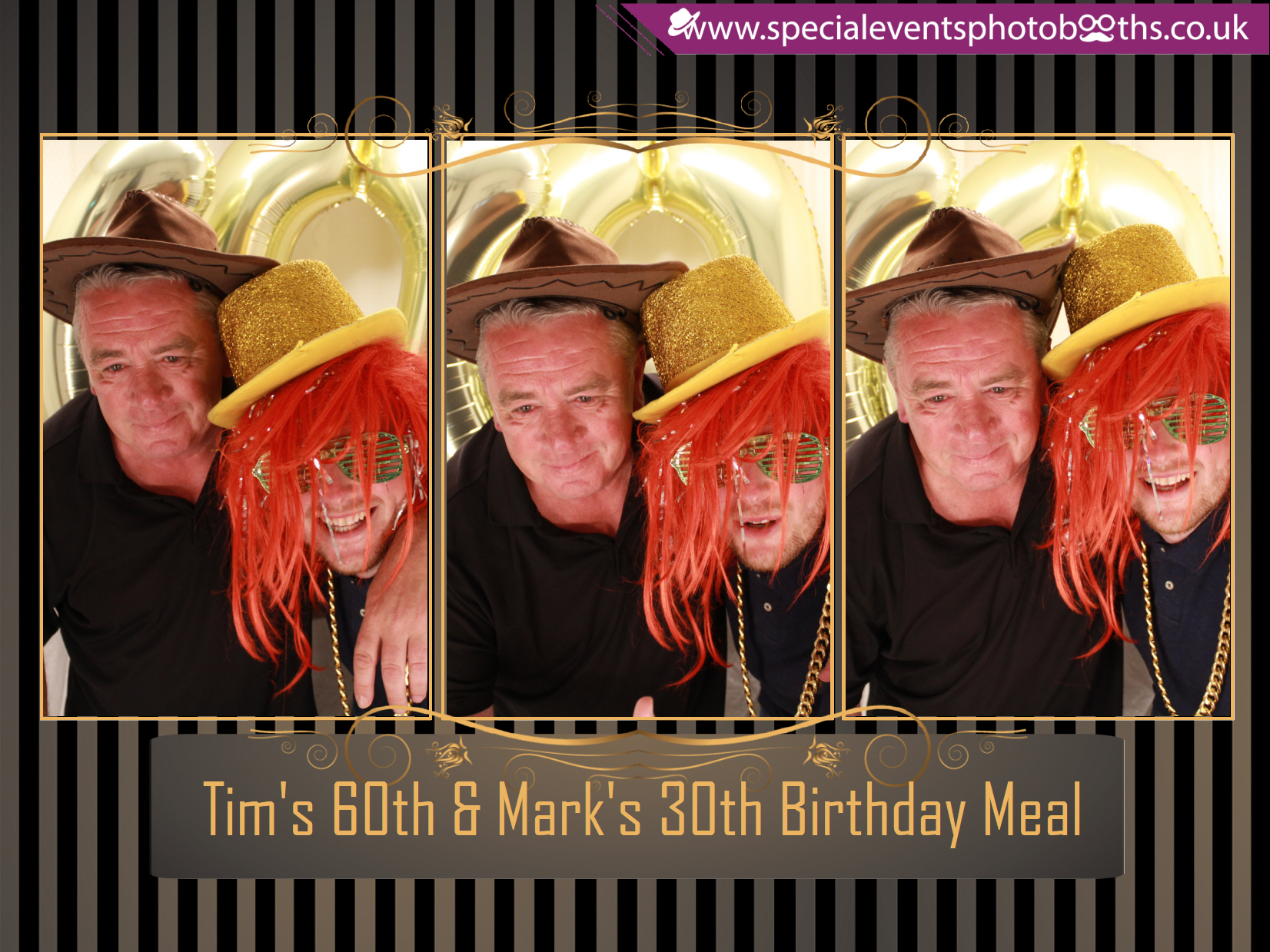 Tim's 60th and Mark's 30th Birthday meal | View more photos from the event at my.specialeventsphotobooths.co.uk/u/SpecialEventsPhotoBooths/Tims-60th-and-Marks-30th-Birthday-meal