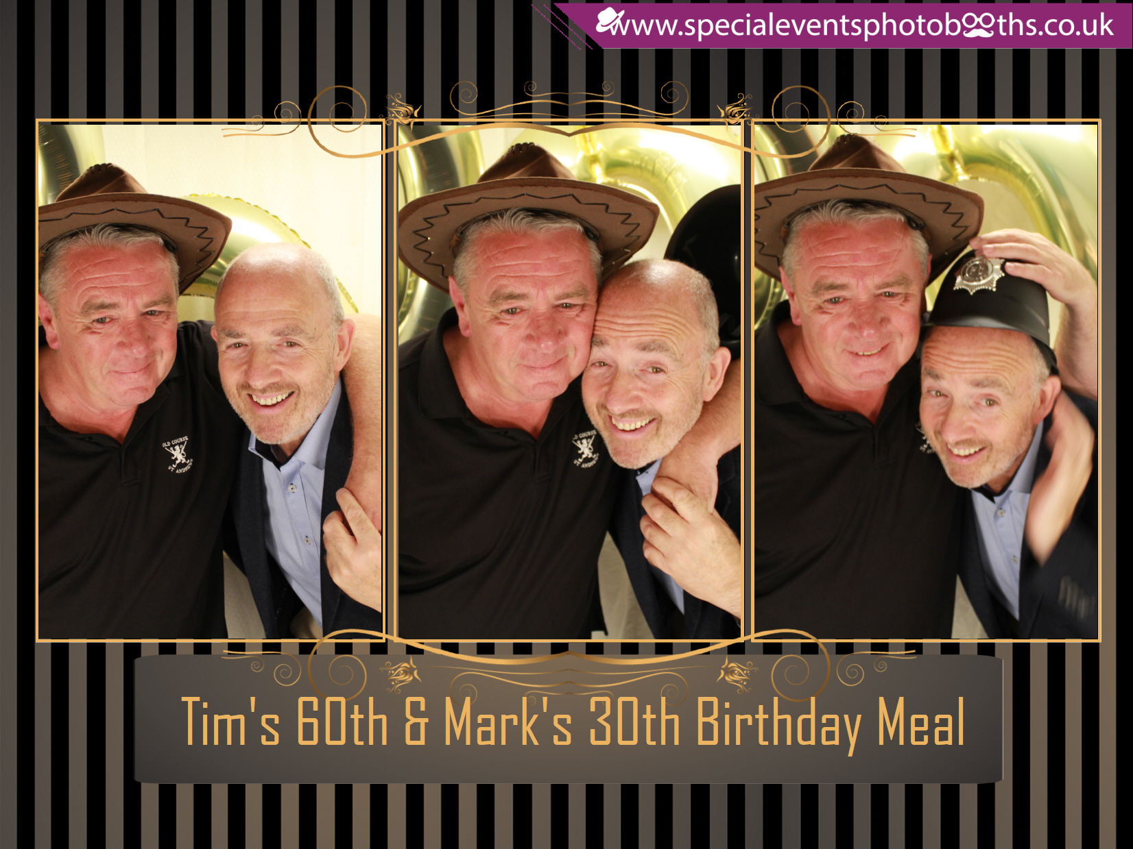 Tim's 60th and Mark's 30th Birthday meal | View more photos from the event at my.specialeventsphotobooths.co.uk/u/SpecialEventsPhotoBooths/Tims-60th-and-Marks-30th-Birthday-meal