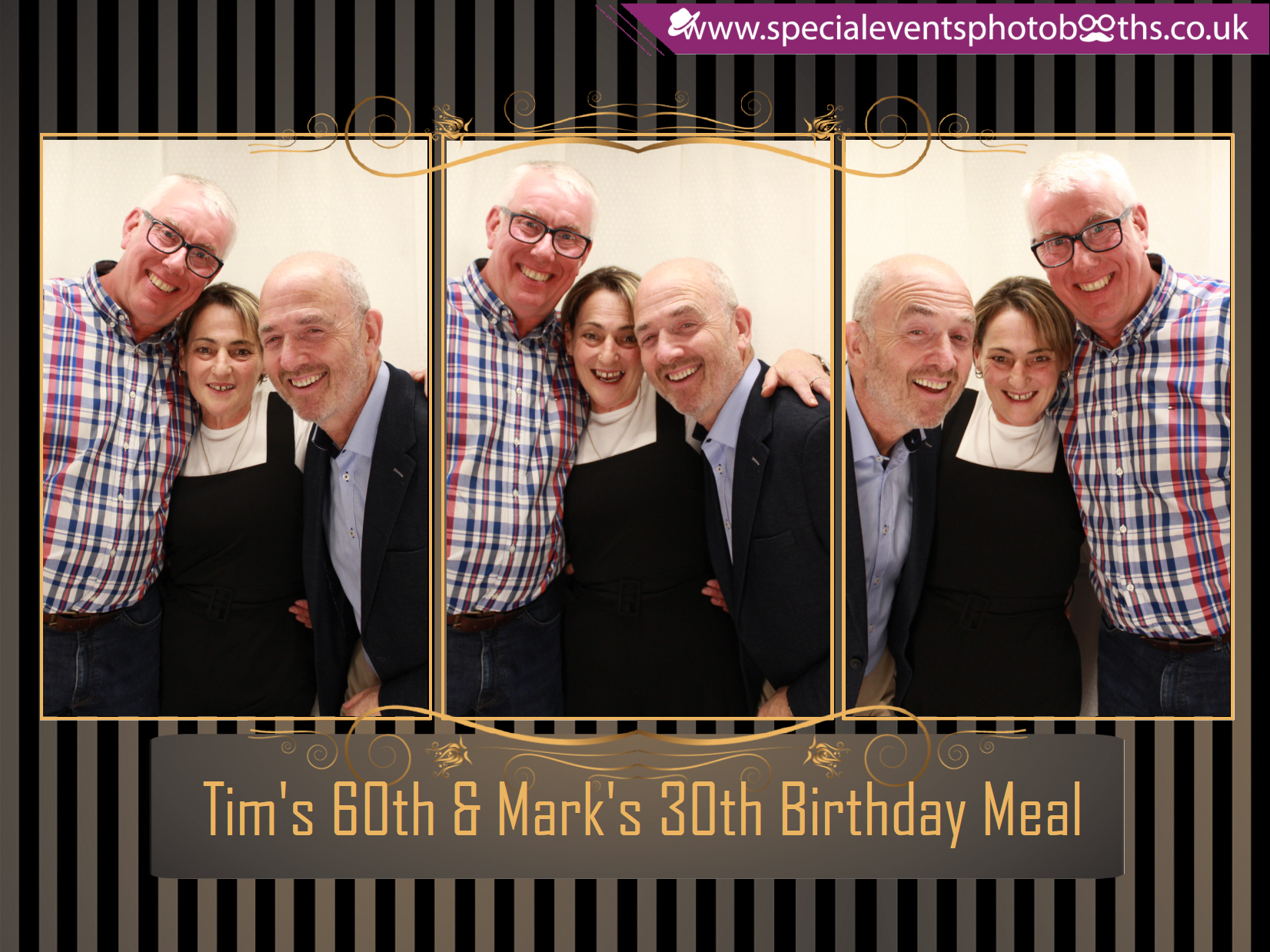 Tim's 60th and Mark's 30th Birthday meal | View more photos from the event at my.specialeventsphotobooths.co.uk/u/SpecialEventsPhotoBooths/Tims-60th-and-Marks-30th-Birthday-meal