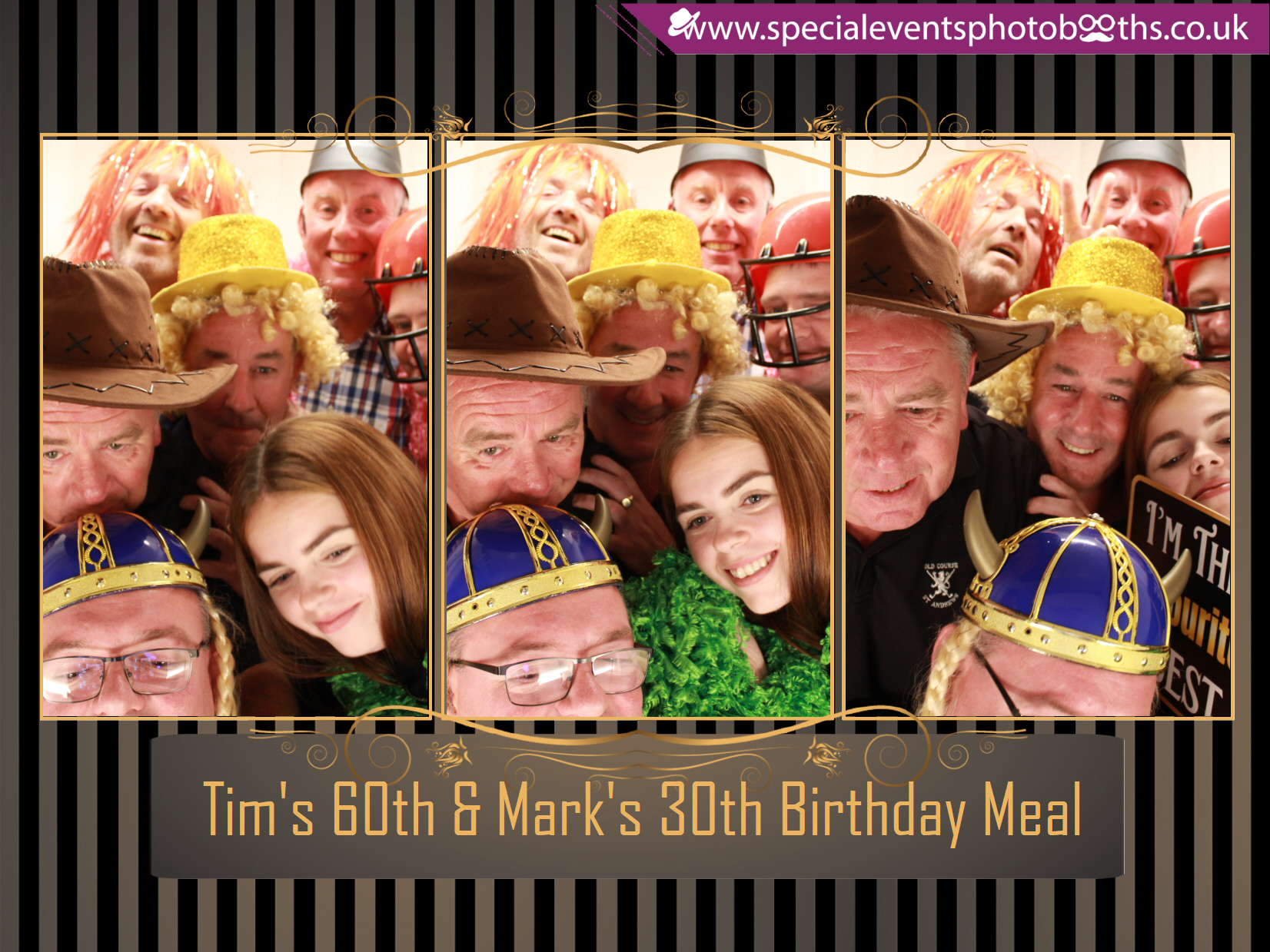 Tim's 60th and Mark's 30th Birthday meal | View more photos from the event at my.specialeventsphotobooths.co.uk/u/SpecialEventsPhotoBooths/Tims-60th-and-Marks-30th-Birthday-meal
