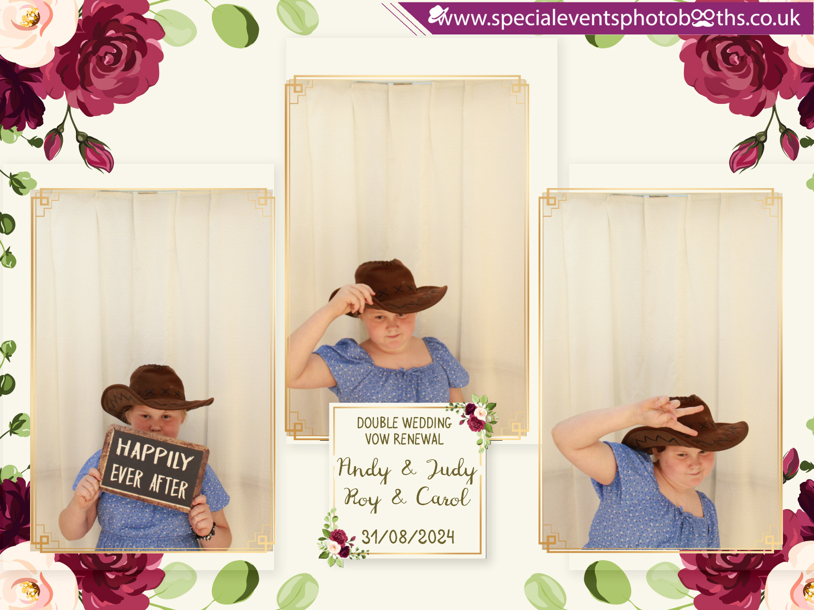 Double Wedding Vow Renewal - Roy & Carol - Andy & Jude | View more photos from the event at my.specialeventsphotobooths.co.uk/u/SpecialEventsPhotoBooths/Double-Wedding-Vow-Renewal-Roy-Carol-Andy-Jude
