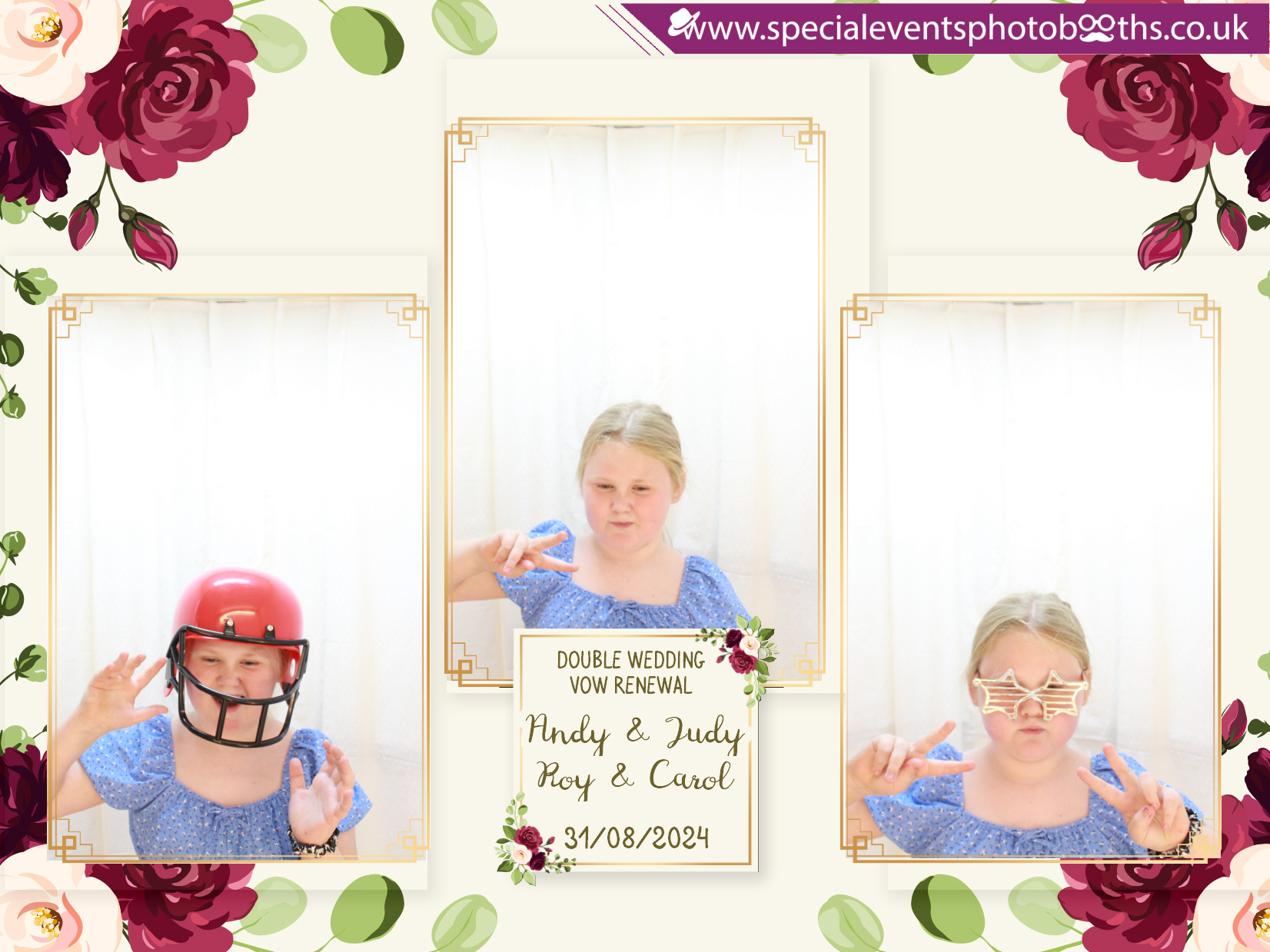 Double Wedding Vow Renewal - Roy & Carol - Andy & Jude | View more photos from the event at my.specialeventsphotobooths.co.uk/u/SpecialEventsPhotoBooths/Double-Wedding-Vow-Renewal-Roy-Carol-Andy-Jude