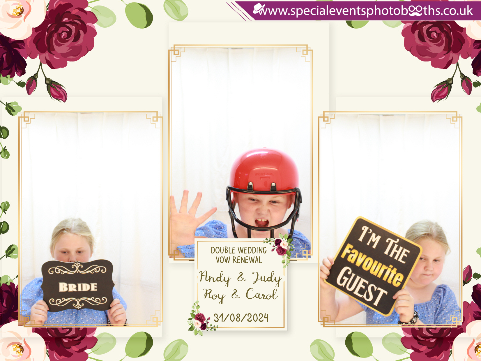 Double Wedding Vow Renewal - Roy & Carol - Andy & Jude | View more photos from the event at my.specialeventsphotobooths.co.uk/u/SpecialEventsPhotoBooths/Double-Wedding-Vow-Renewal-Roy-Carol-Andy-Jude