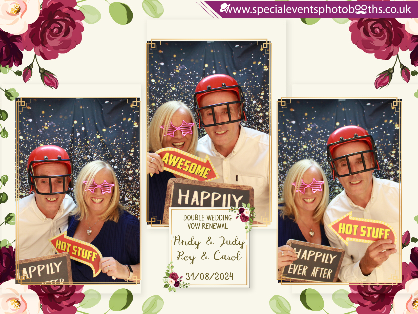 Double Wedding Vow Renewal - Roy & Carol - Andy & Jude | View more photos from the event at my.specialeventsphotobooths.co.uk/u/SpecialEventsPhotoBooths/Double-Wedding-Vow-Renewal-Roy-Carol-Andy-Jude