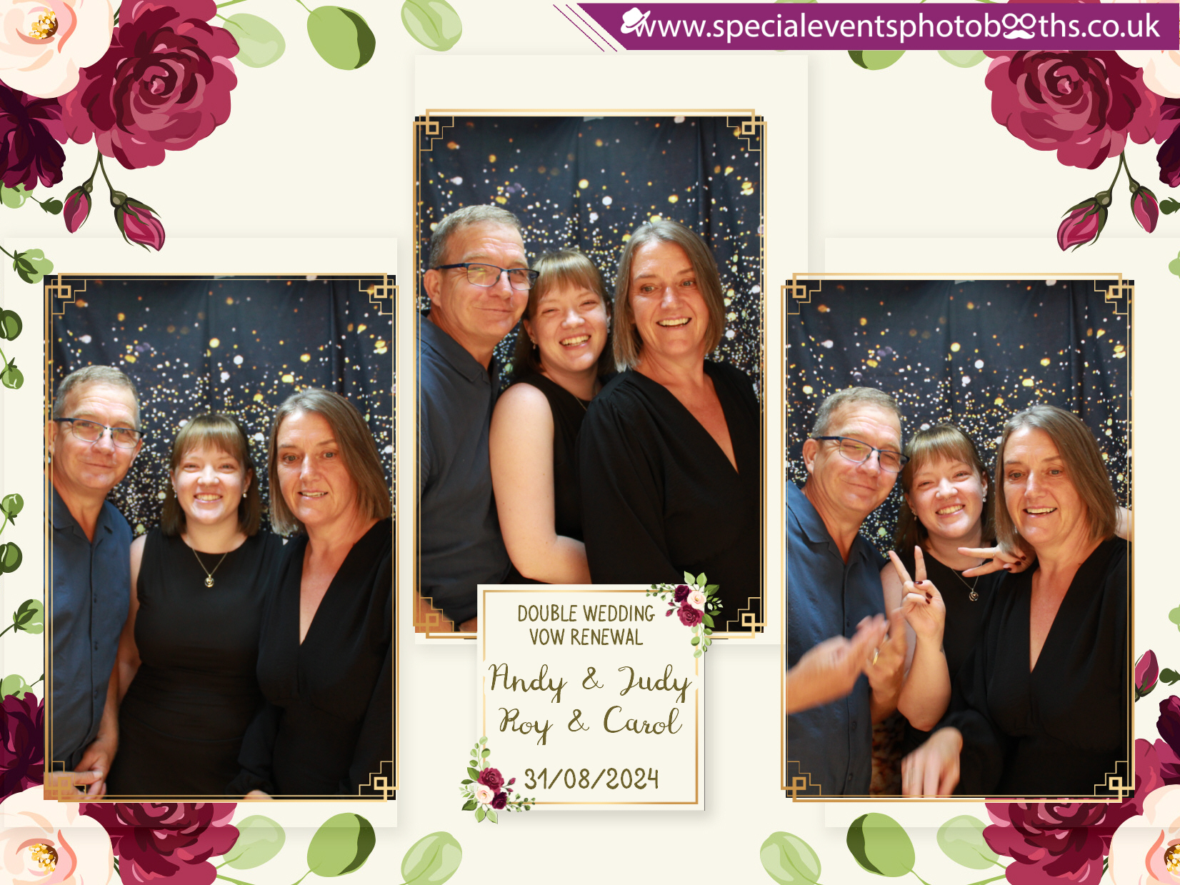 Double Wedding Vow Renewal - Roy & Carol - Andy & Jude | View more photos from the event at my.specialeventsphotobooths.co.uk/u/SpecialEventsPhotoBooths/Double-Wedding-Vow-Renewal-Roy-Carol-Andy-Jude