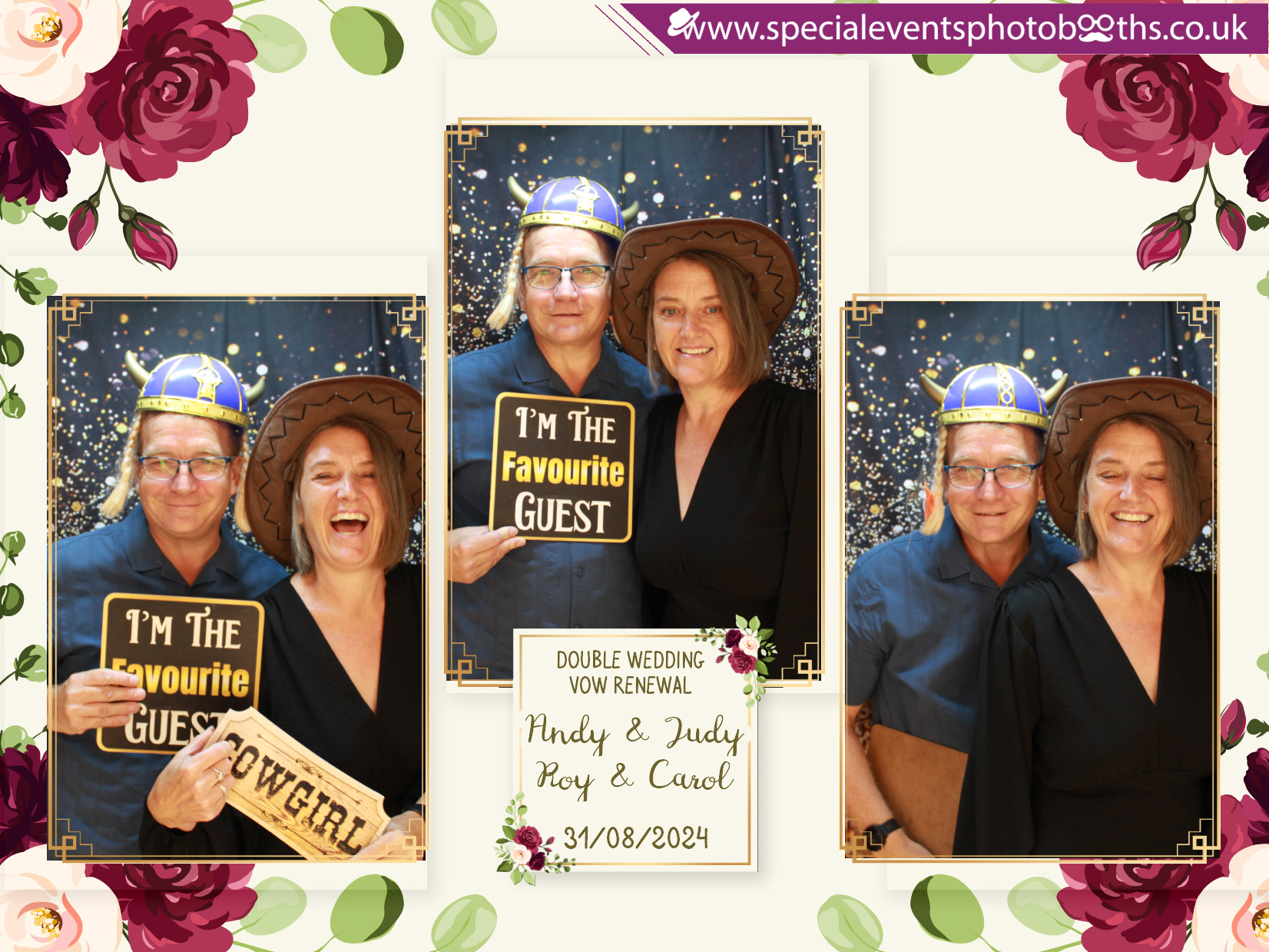 Double Wedding Vow Renewal - Roy & Carol - Andy & Jude | View more photos from the event at my.specialeventsphotobooths.co.uk/u/SpecialEventsPhotoBooths/Double-Wedding-Vow-Renewal-Roy-Carol-Andy-Jude
