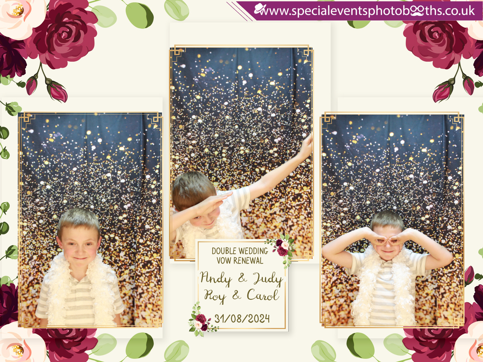 Double Wedding Vow Renewal - Roy & Carol - Andy & Jude | View more photos from the event at my.specialeventsphotobooths.co.uk/u/SpecialEventsPhotoBooths/Double-Wedding-Vow-Renewal-Roy-Carol-Andy-Jude