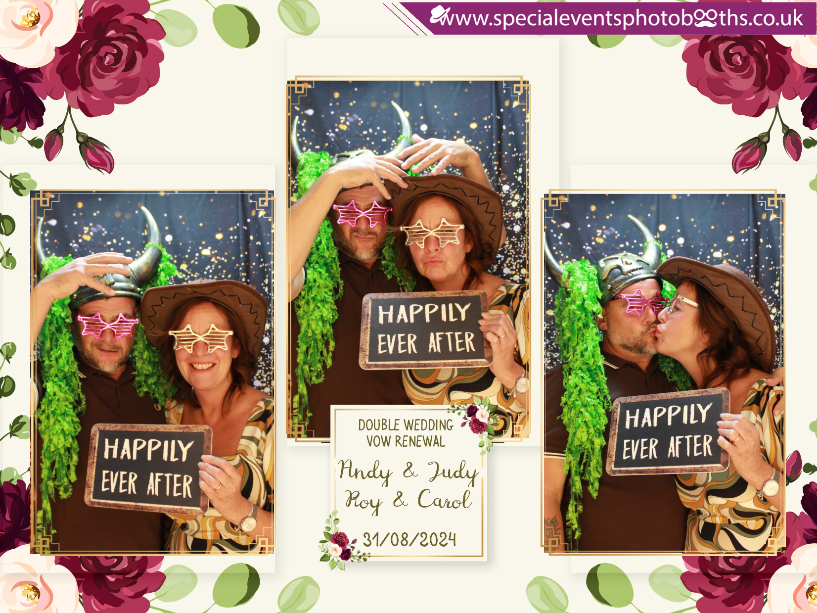 Double Wedding Vow Renewal - Roy & Carol - Andy & Jude | View more photos from the event at my.specialeventsphotobooths.co.uk/u/SpecialEventsPhotoBooths/Double-Wedding-Vow-Renewal-Roy-Carol-Andy-Jude