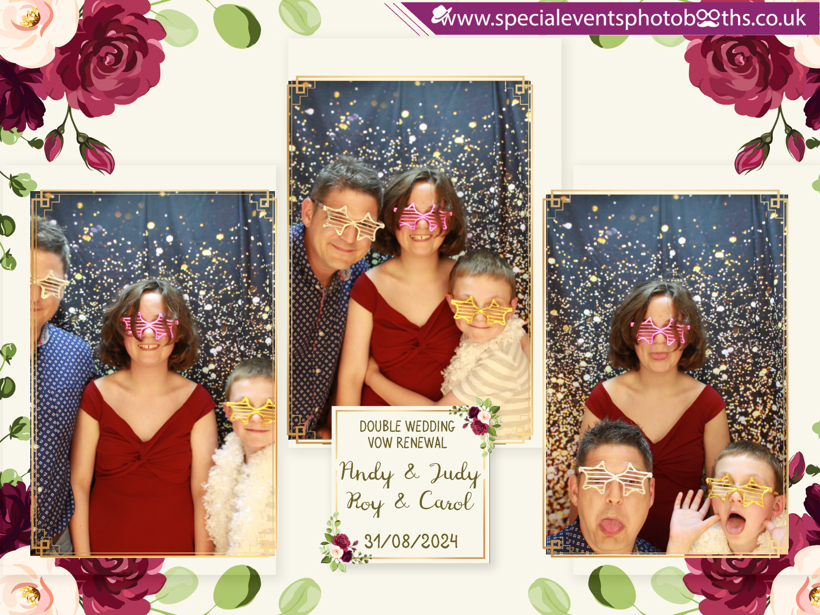 Double Wedding Vow Renewal - Roy & Carol - Andy & Jude | View more photos from the event at my.specialeventsphotobooths.co.uk/u/SpecialEventsPhotoBooths/Double-Wedding-Vow-Renewal-Roy-Carol-Andy-Jude