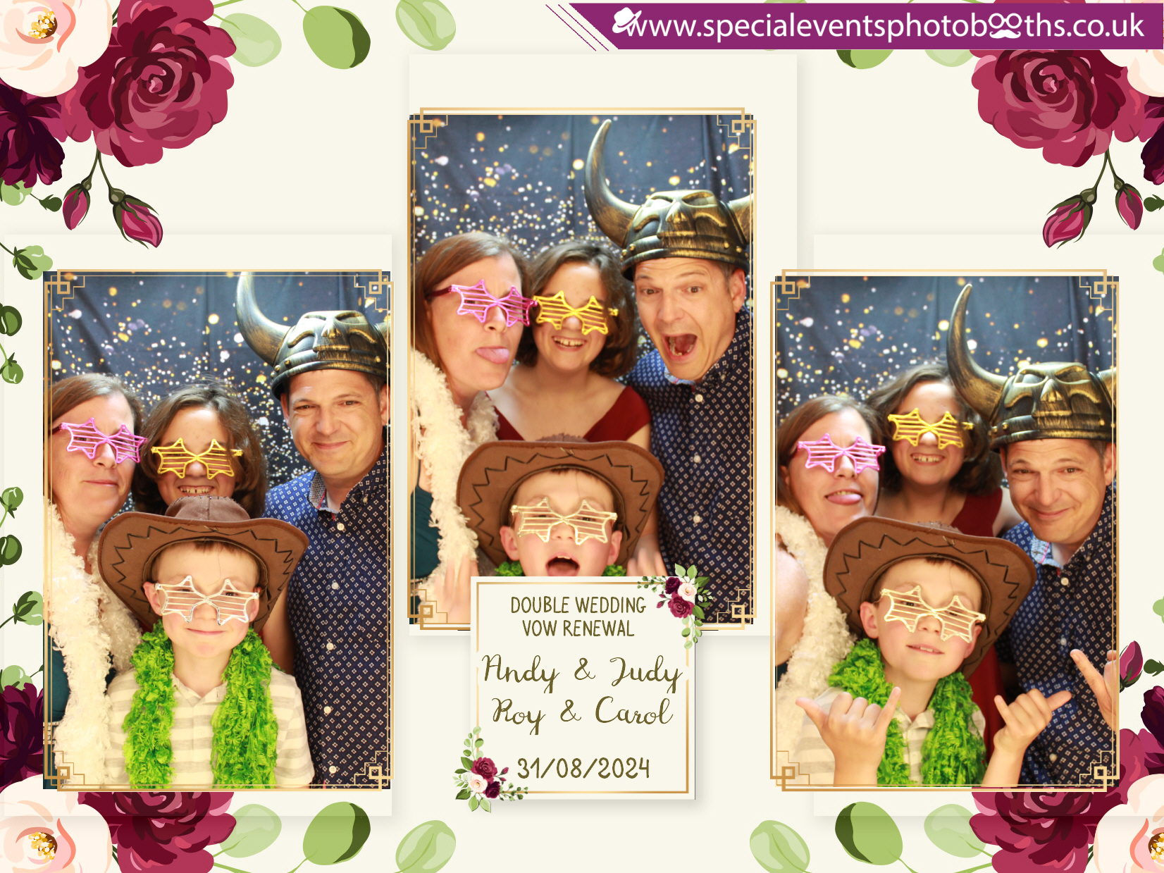 Double Wedding Vow Renewal - Roy & Carol - Andy & Jude | View more photos from the event at my.specialeventsphotobooths.co.uk/u/SpecialEventsPhotoBooths/Double-Wedding-Vow-Renewal-Roy-Carol-Andy-Jude