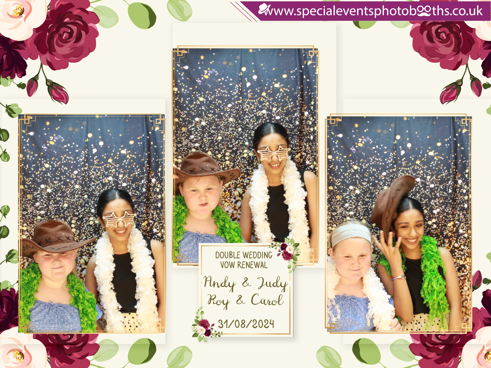 Double Wedding Vow Renewal - Roy & Carol - Andy & Jude | View more photos from the event at my.specialeventsphotobooths.co.uk/u/SpecialEventsPhotoBooths/Double-Wedding-Vow-Renewal-Roy-Carol-Andy-Jude