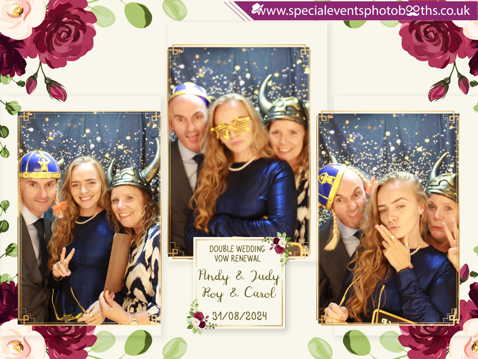 Double Wedding Vow Renewal - Roy & Carol - Andy & Jude | View more photos from the event at my.specialeventsphotobooths.co.uk/u/SpecialEventsPhotoBooths/Double-Wedding-Vow-Renewal-Roy-Carol-Andy-Jude