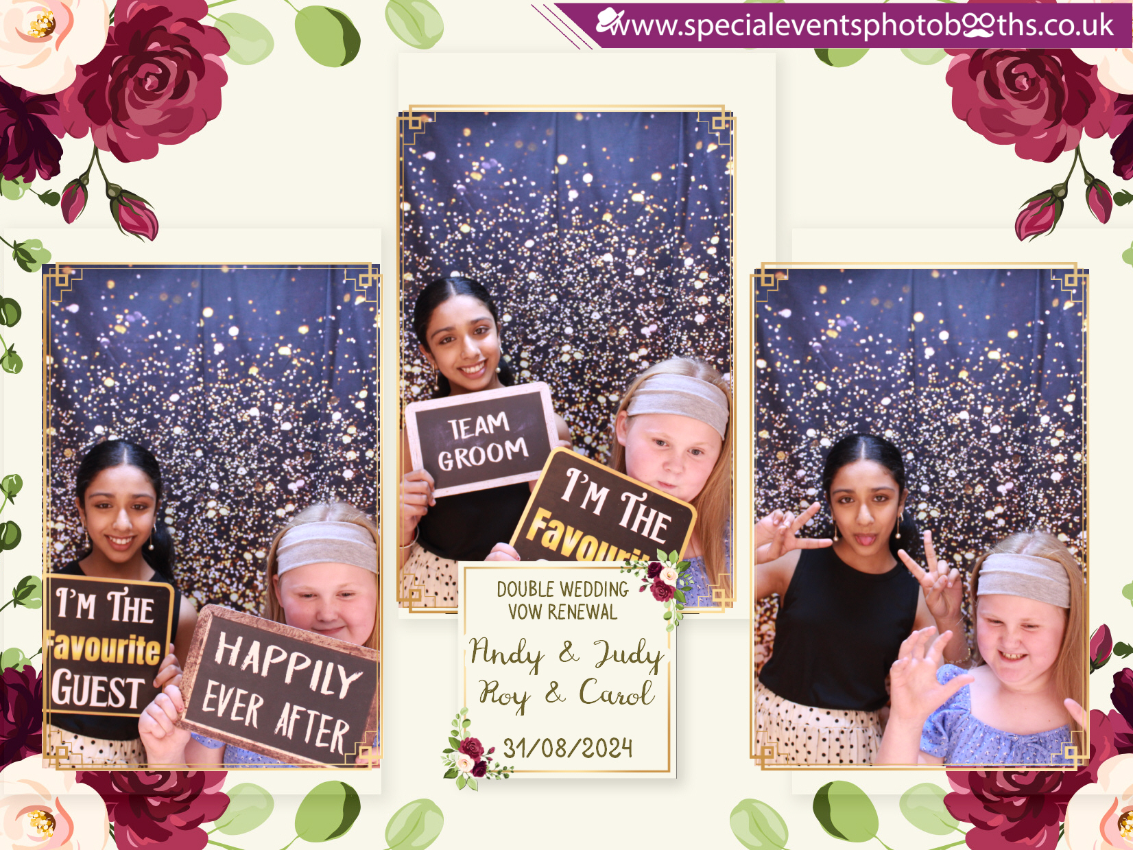Double Wedding Vow Renewal - Roy & Carol - Andy & Jude | View more photos from the event at my.specialeventsphotobooths.co.uk/u/SpecialEventsPhotoBooths/Double-Wedding-Vow-Renewal-Roy-Carol-Andy-Jude