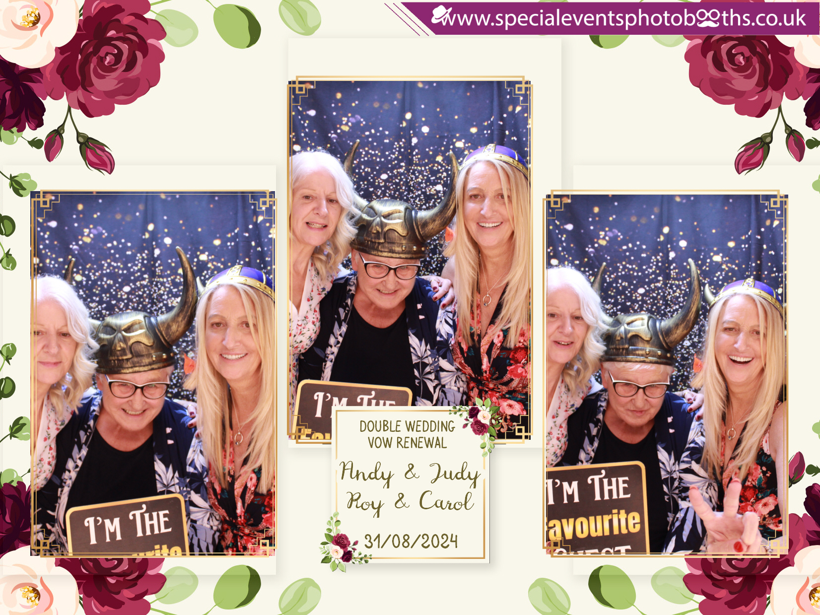 Double Wedding Vow Renewal - Roy & Carol - Andy & Jude | View more photos from the event at my.specialeventsphotobooths.co.uk/u/SpecialEventsPhotoBooths/Double-Wedding-Vow-Renewal-Roy-Carol-Andy-Jude