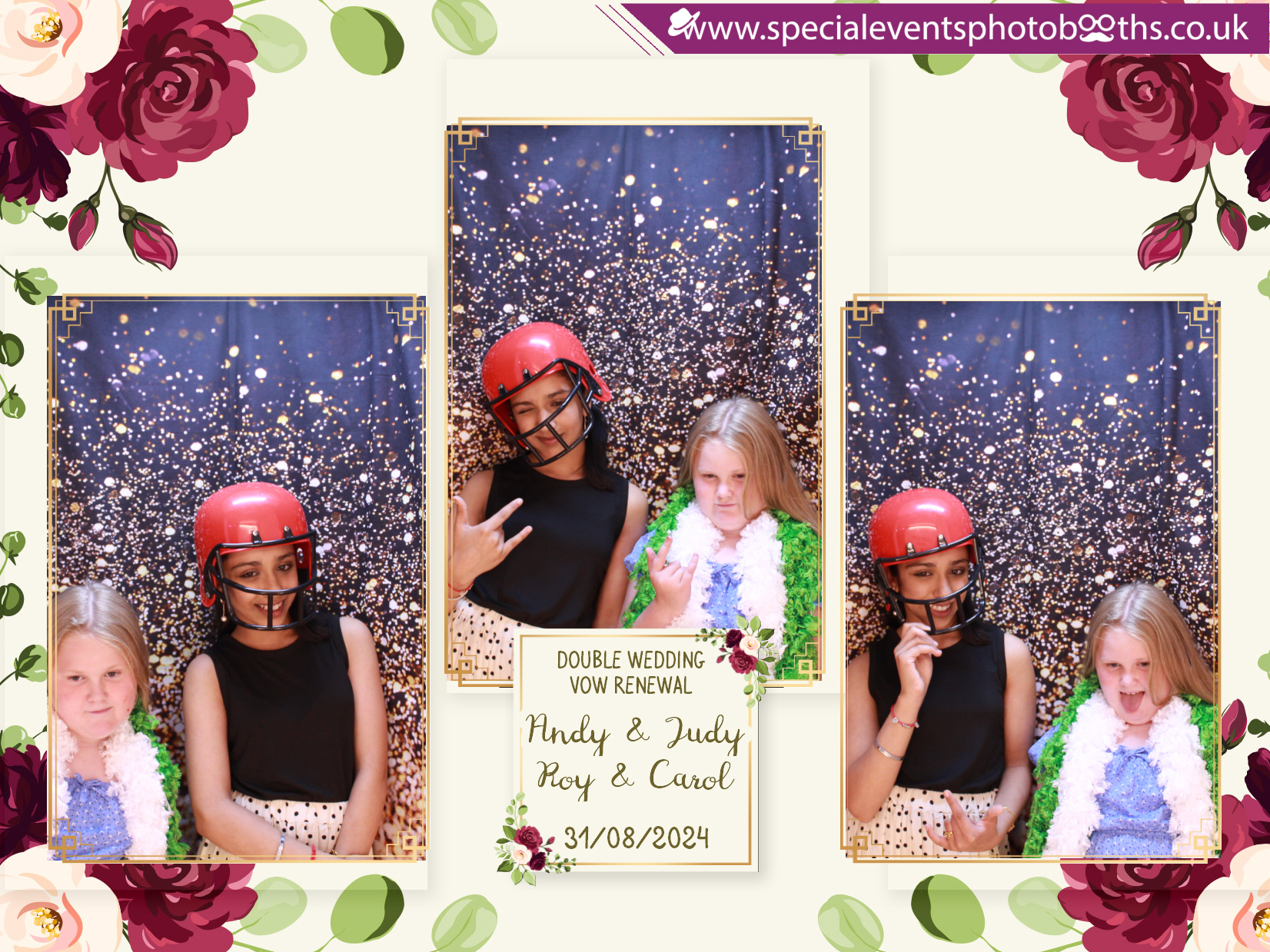 Double Wedding Vow Renewal - Roy & Carol - Andy & Jude | View more photos from the event at my.specialeventsphotobooths.co.uk/u/SpecialEventsPhotoBooths/Double-Wedding-Vow-Renewal-Roy-Carol-Andy-Jude