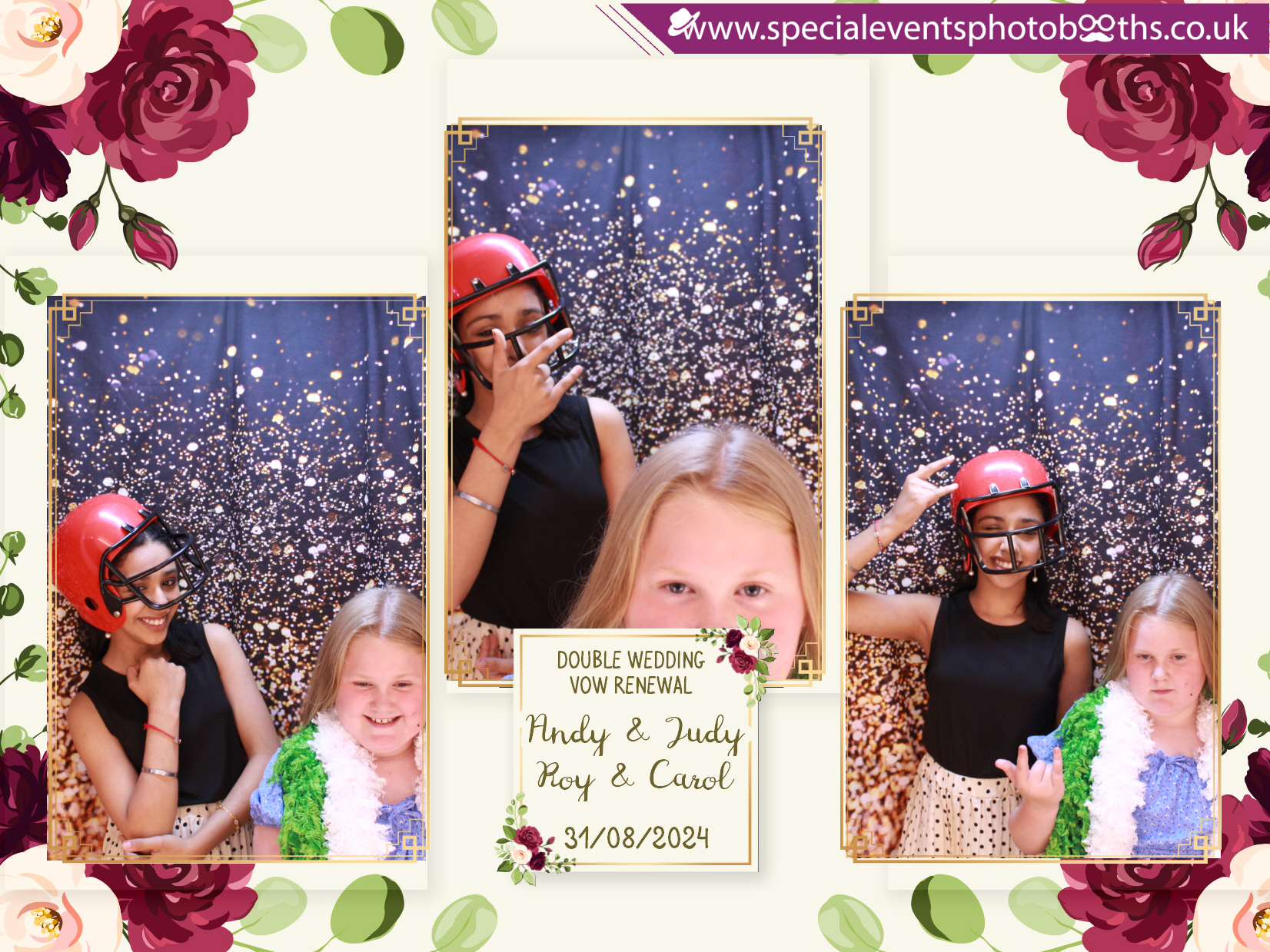 Double Wedding Vow Renewal - Roy & Carol - Andy & Jude | View more photos from the event at my.specialeventsphotobooths.co.uk/u/SpecialEventsPhotoBooths/Double-Wedding-Vow-Renewal-Roy-Carol-Andy-Jude