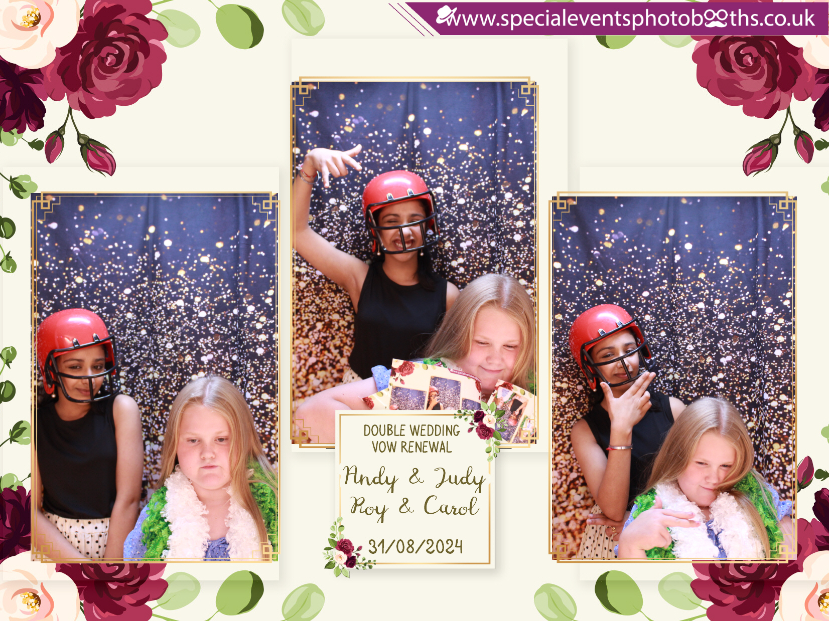 Double Wedding Vow Renewal - Roy & Carol - Andy & Jude | View more photos from the event at my.specialeventsphotobooths.co.uk/u/SpecialEventsPhotoBooths/Double-Wedding-Vow-Renewal-Roy-Carol-Andy-Jude