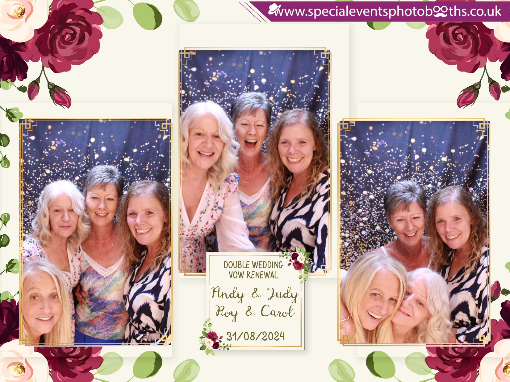 Double Wedding Vow Renewal - Roy & Carol - Andy & Jude | View more photos from the event at my.specialeventsphotobooths.co.uk/u/SpecialEventsPhotoBooths/Double-Wedding-Vow-Renewal-Roy-Carol-Andy-Jude
