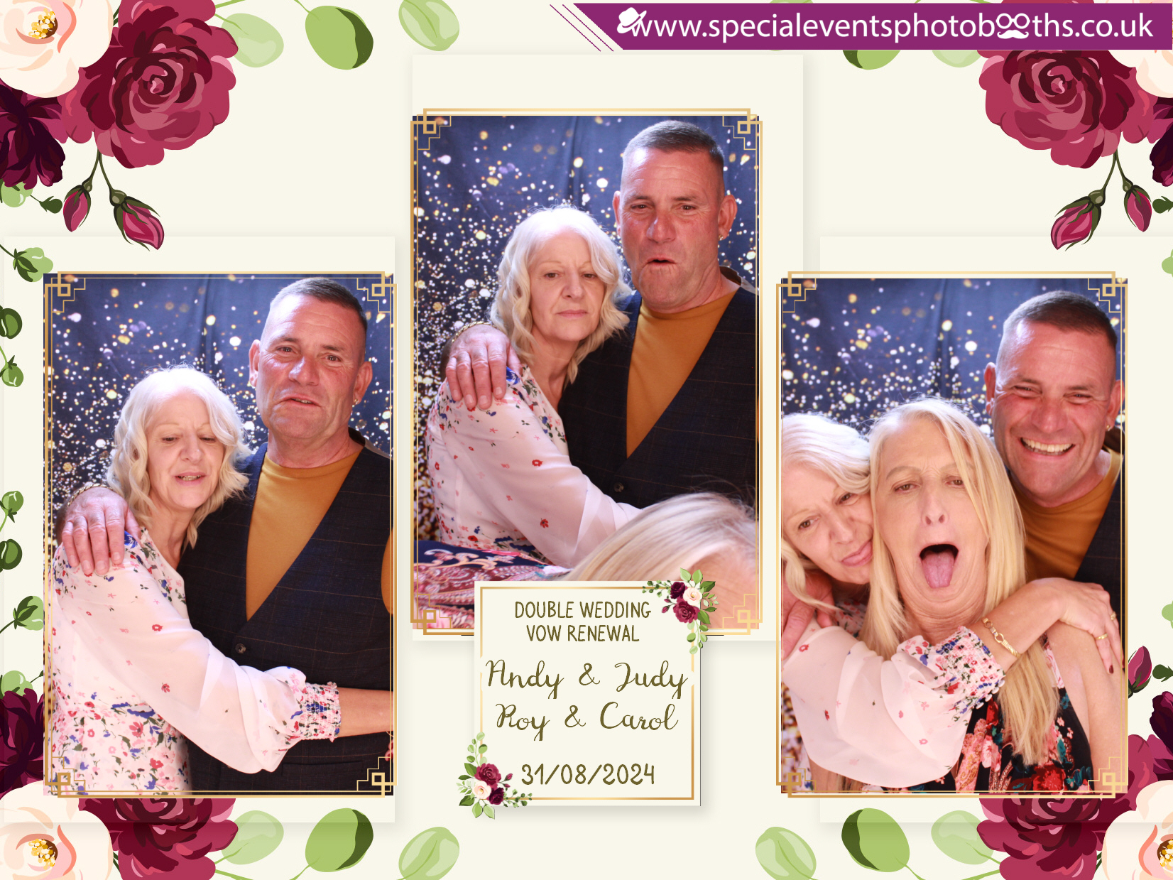 Double Wedding Vow Renewal - Roy & Carol - Andy & Jude | View more photos from the event at my.specialeventsphotobooths.co.uk/u/SpecialEventsPhotoBooths/Double-Wedding-Vow-Renewal-Roy-Carol-Andy-Jude