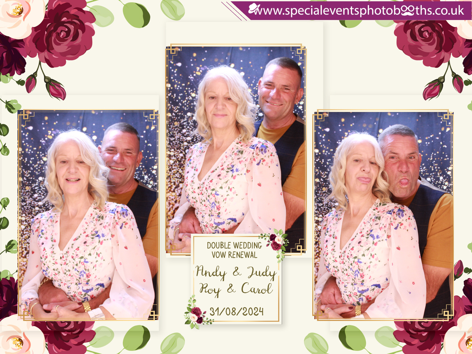 Double Wedding Vow Renewal - Roy & Carol - Andy & Jude | View more photos from the event at my.specialeventsphotobooths.co.uk/u/SpecialEventsPhotoBooths/Double-Wedding-Vow-Renewal-Roy-Carol-Andy-Jude