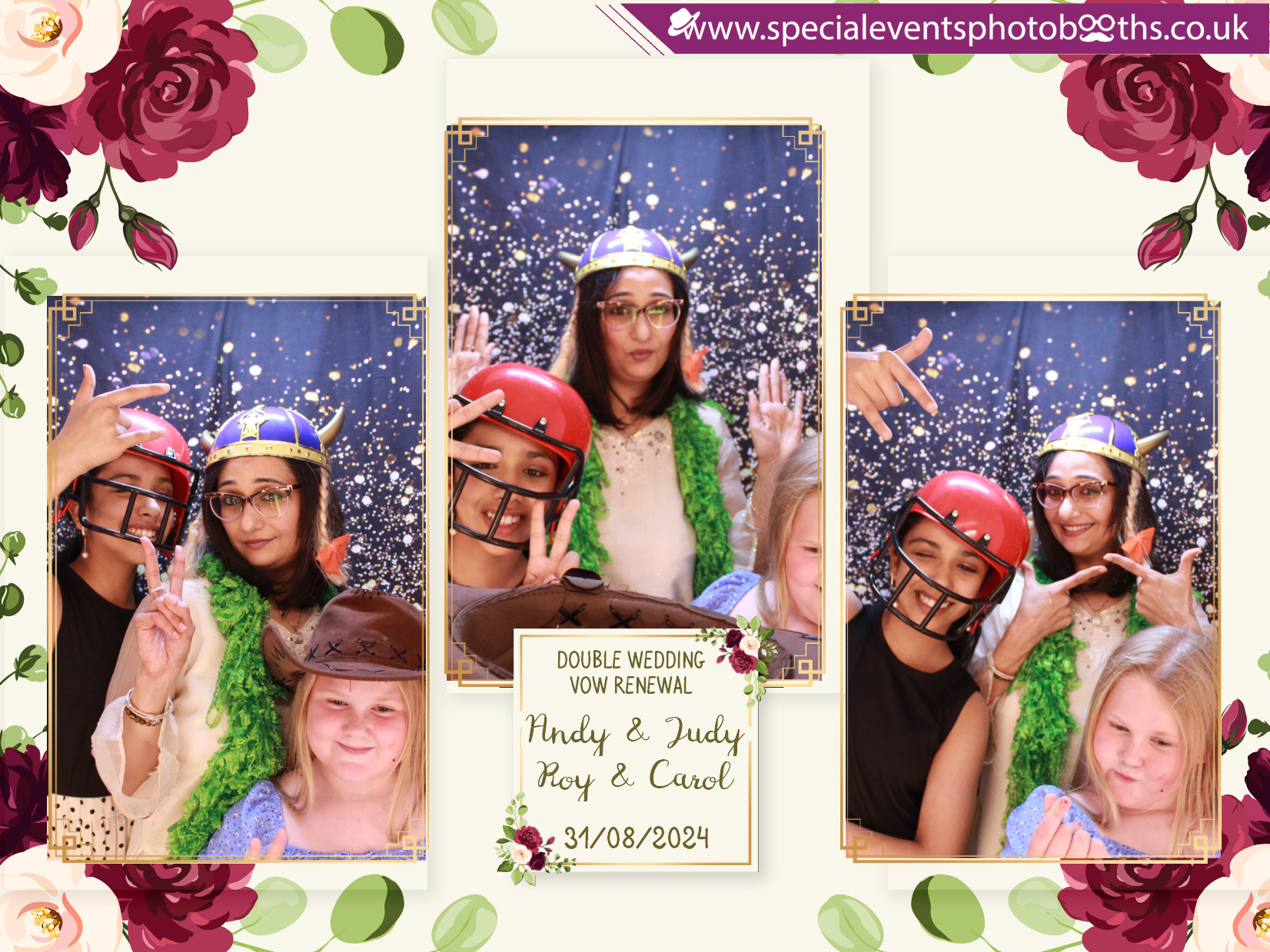 Double Wedding Vow Renewal - Roy & Carol - Andy & Jude | View more photos from the event at my.specialeventsphotobooths.co.uk/u/SpecialEventsPhotoBooths/Double-Wedding-Vow-Renewal-Roy-Carol-Andy-Jude