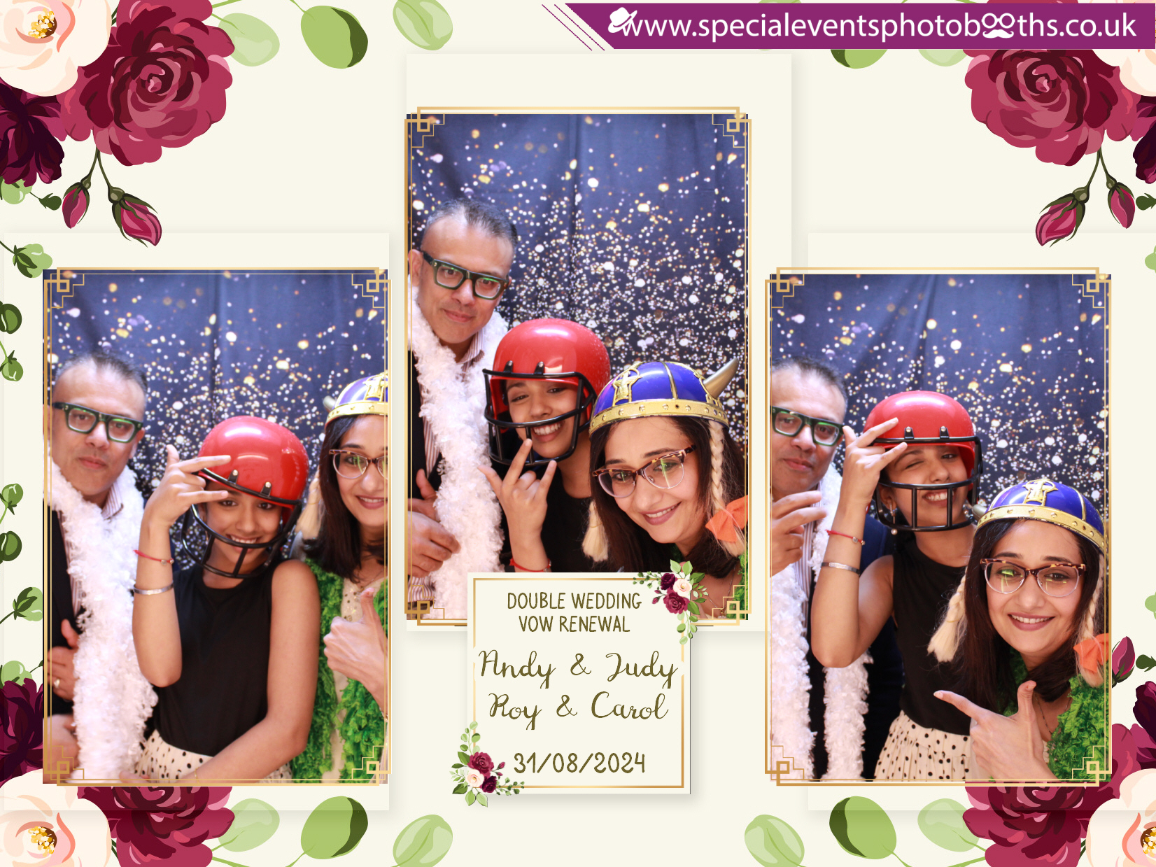 Double Wedding Vow Renewal - Roy & Carol - Andy & Jude | View more photos from the event at my.specialeventsphotobooths.co.uk/u/SpecialEventsPhotoBooths/Double-Wedding-Vow-Renewal-Roy-Carol-Andy-Jude