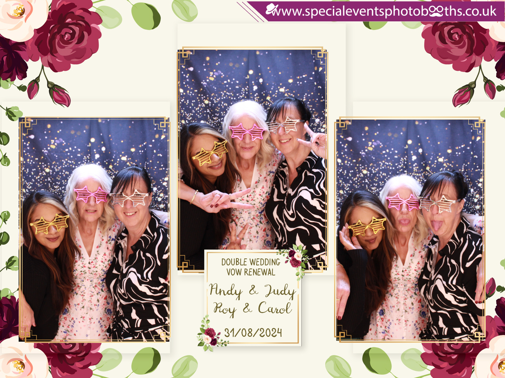 Double Wedding Vow Renewal - Roy & Carol - Andy & Jude | View more photos from the event at my.specialeventsphotobooths.co.uk/u/SpecialEventsPhotoBooths/Double-Wedding-Vow-Renewal-Roy-Carol-Andy-Jude