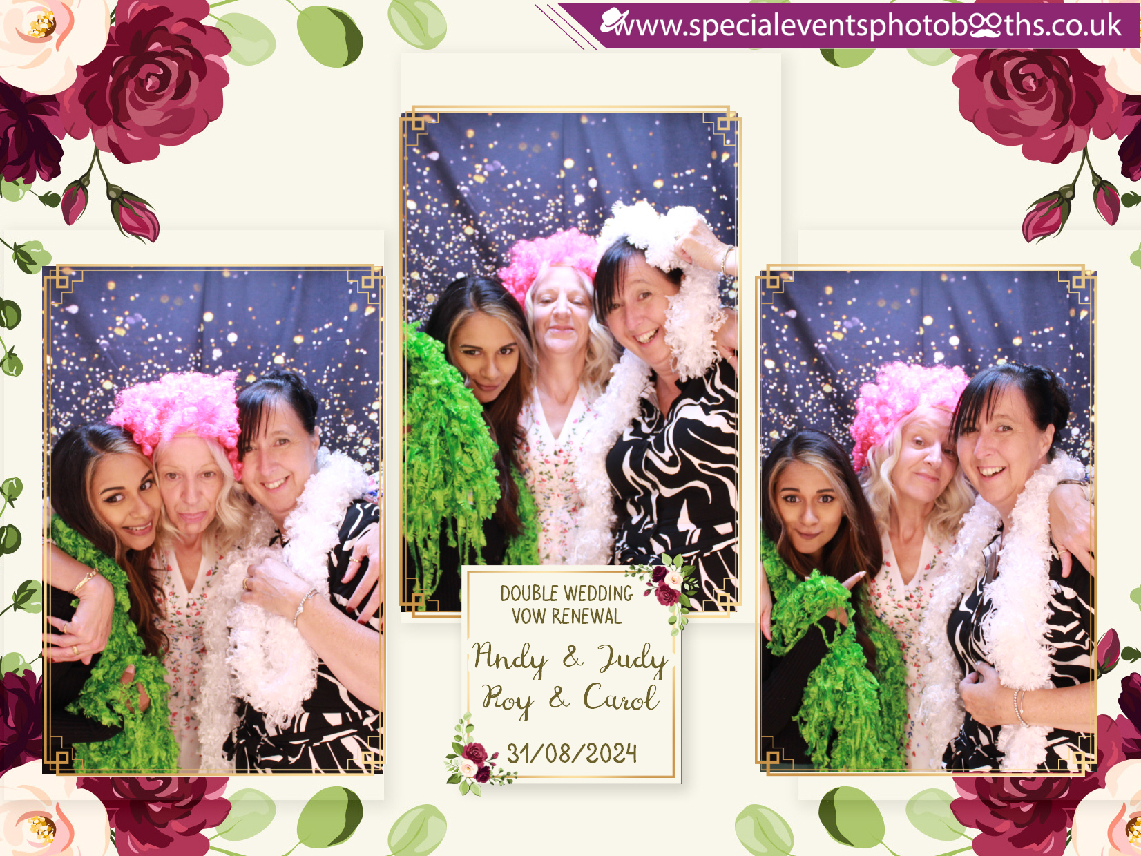Double Wedding Vow Renewal - Roy & Carol - Andy & Jude | View more photos from the event at my.specialeventsphotobooths.co.uk/u/SpecialEventsPhotoBooths/Double-Wedding-Vow-Renewal-Roy-Carol-Andy-Jude