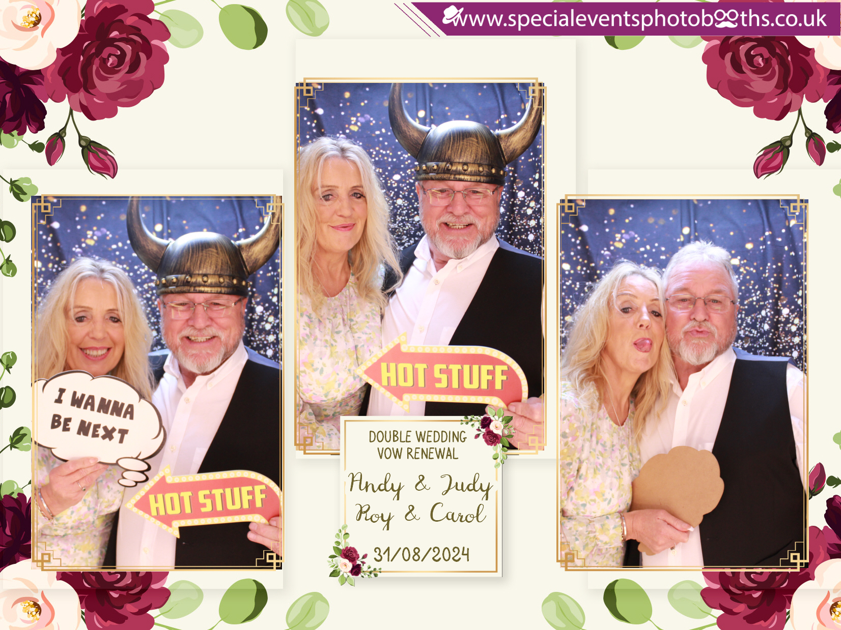 Double Wedding Vow Renewal - Roy & Carol - Andy & Jude | View more photos from the event at my.specialeventsphotobooths.co.uk/u/SpecialEventsPhotoBooths/Double-Wedding-Vow-Renewal-Roy-Carol-Andy-Jude
