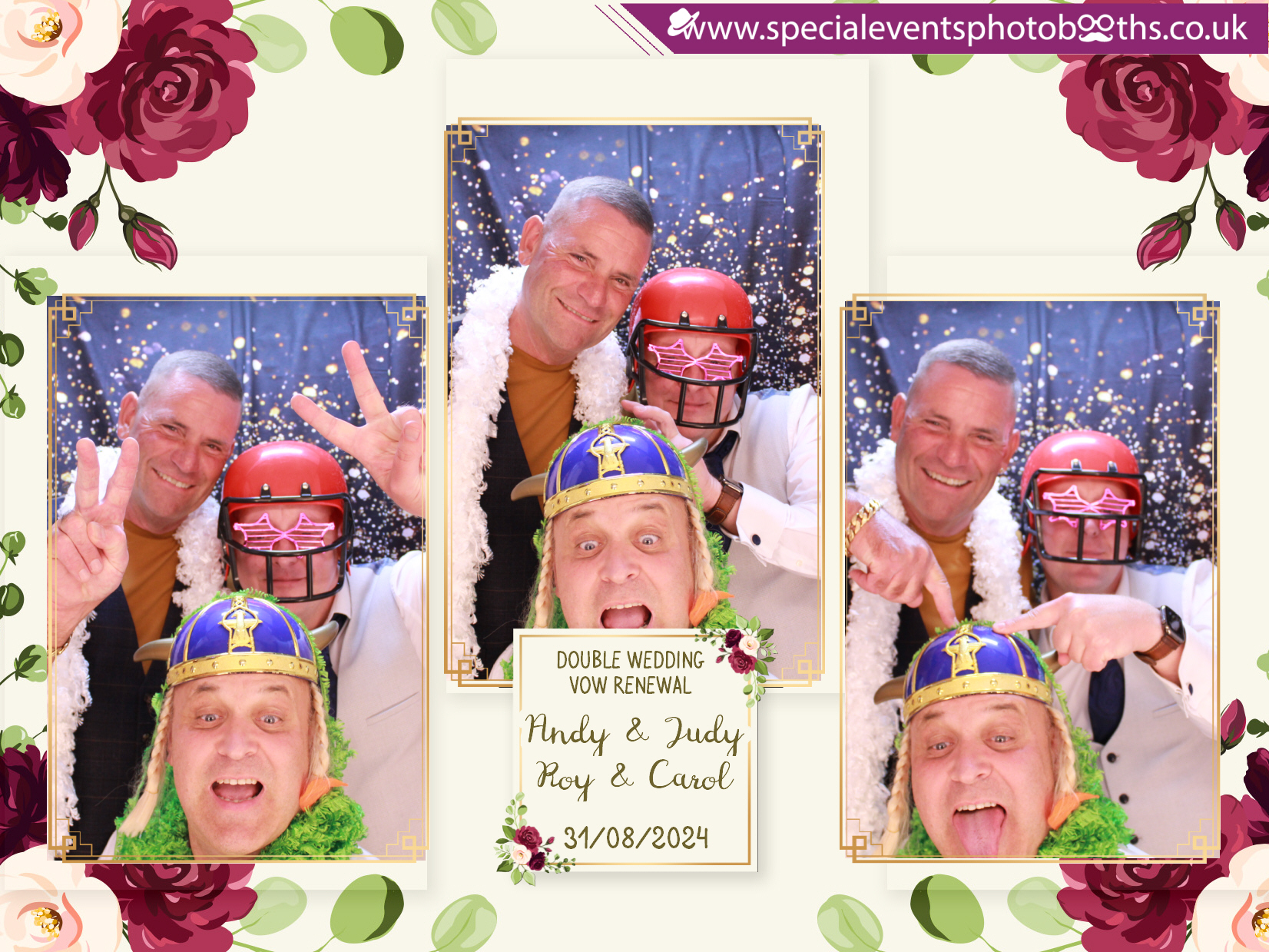 Double Wedding Vow Renewal - Roy & Carol - Andy & Jude | View more photos from the event at my.specialeventsphotobooths.co.uk/u/SpecialEventsPhotoBooths/Double-Wedding-Vow-Renewal-Roy-Carol-Andy-Jude