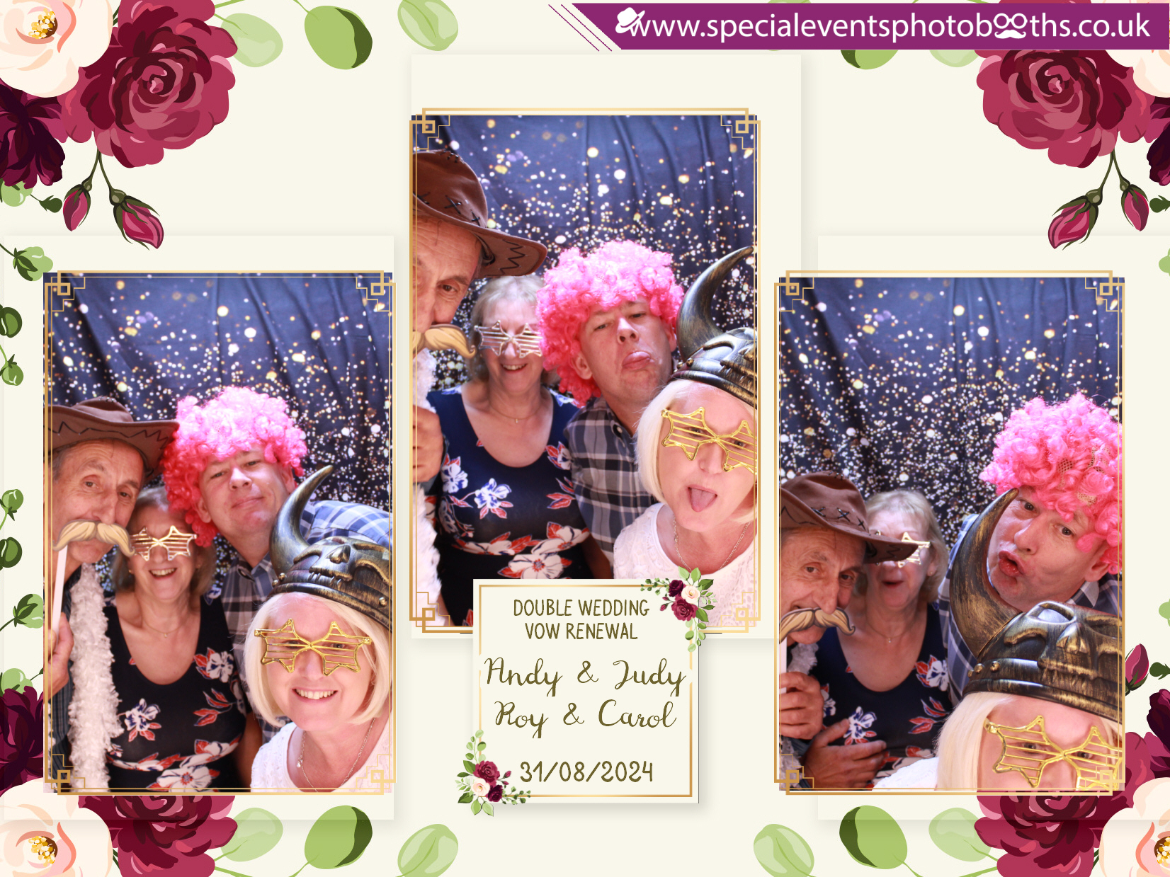Double Wedding Vow Renewal - Roy & Carol - Andy & Jude | View more photos from the event at my.specialeventsphotobooths.co.uk/u/SpecialEventsPhotoBooths/Double-Wedding-Vow-Renewal-Roy-Carol-Andy-Jude