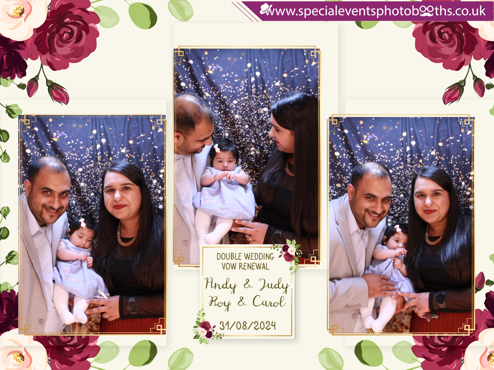Double Wedding Vow Renewal - Roy & Carol - Andy & Jude | View more photos from the event at my.specialeventsphotobooths.co.uk/u/SpecialEventsPhotoBooths/Double-Wedding-Vow-Renewal-Roy-Carol-Andy-Jude