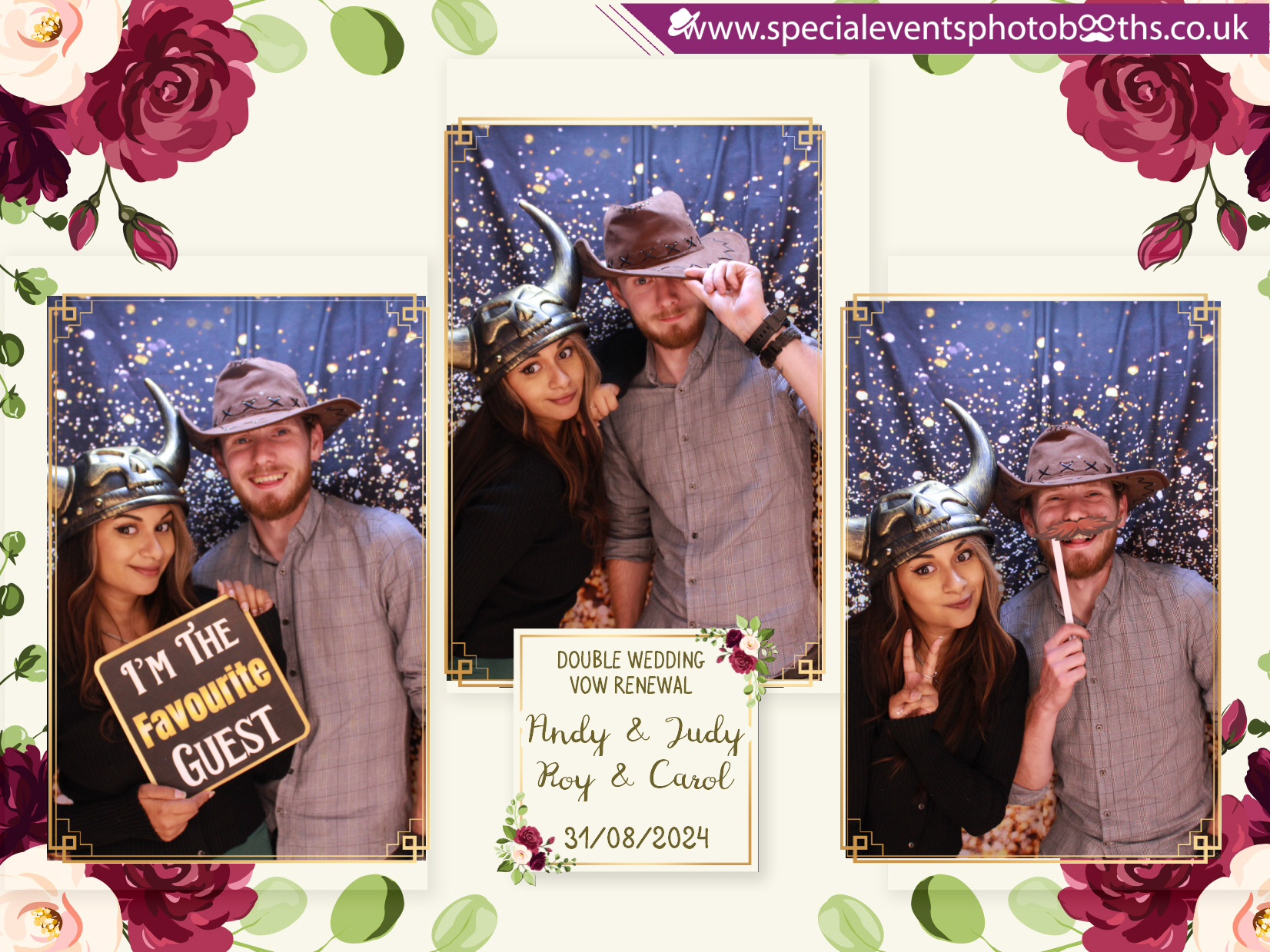 Double Wedding Vow Renewal - Roy & Carol - Andy & Jude | View more photos from the event at my.specialeventsphotobooths.co.uk/u/SpecialEventsPhotoBooths/Double-Wedding-Vow-Renewal-Roy-Carol-Andy-Jude