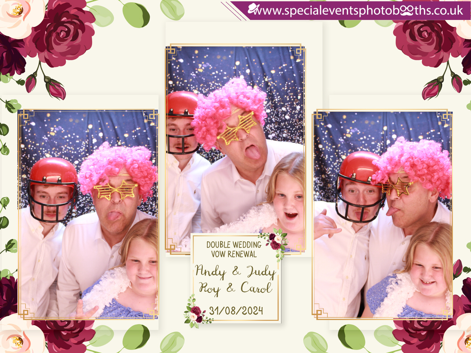 Double Wedding Vow Renewal - Roy & Carol - Andy & Jude | View more photos from the event at my.specialeventsphotobooths.co.uk/u/SpecialEventsPhotoBooths/Double-Wedding-Vow-Renewal-Roy-Carol-Andy-Jude