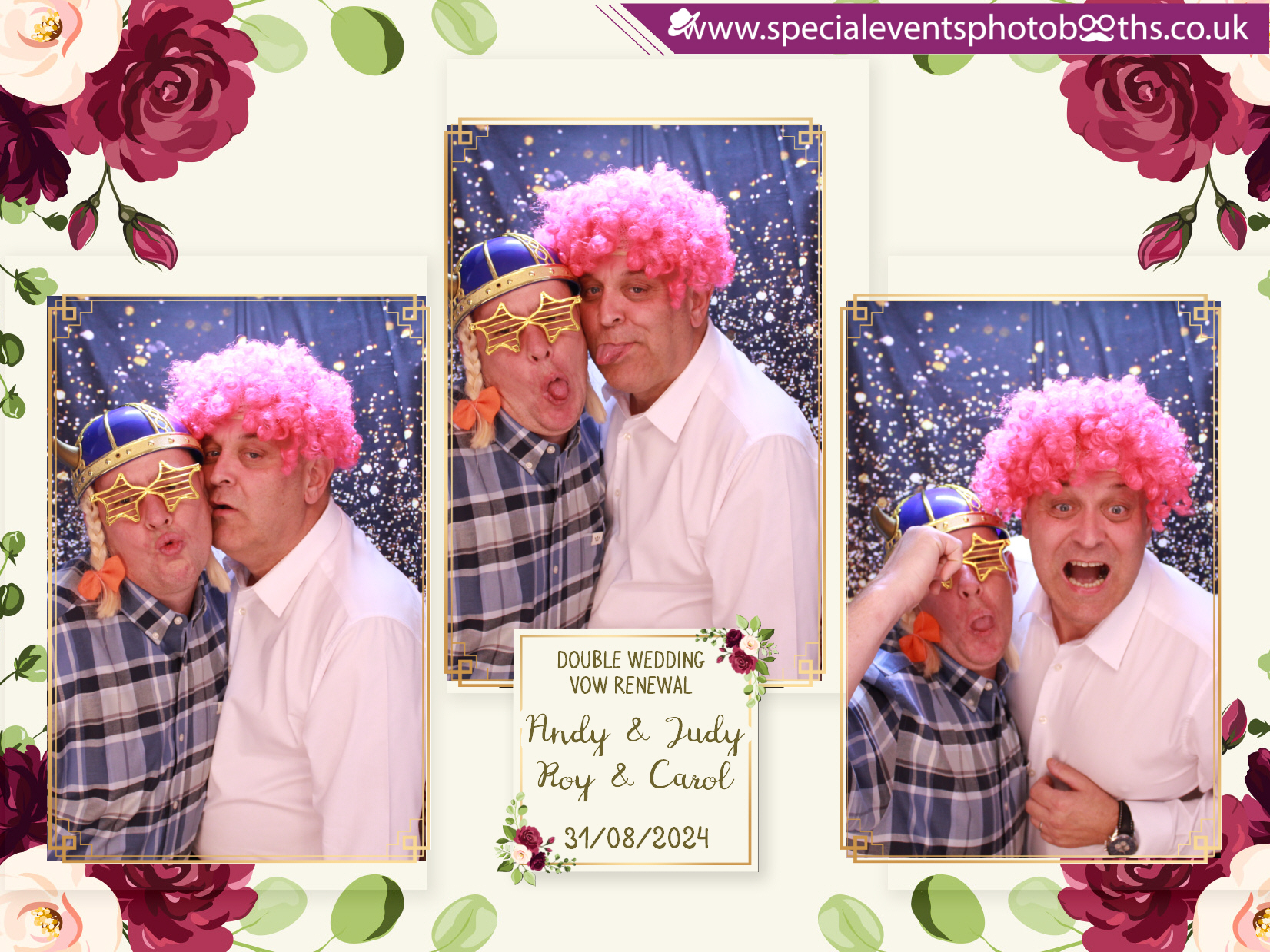 Double Wedding Vow Renewal - Roy & Carol - Andy & Jude | View more photos from the event at my.specialeventsphotobooths.co.uk/u/SpecialEventsPhotoBooths/Double-Wedding-Vow-Renewal-Roy-Carol-Andy-Jude