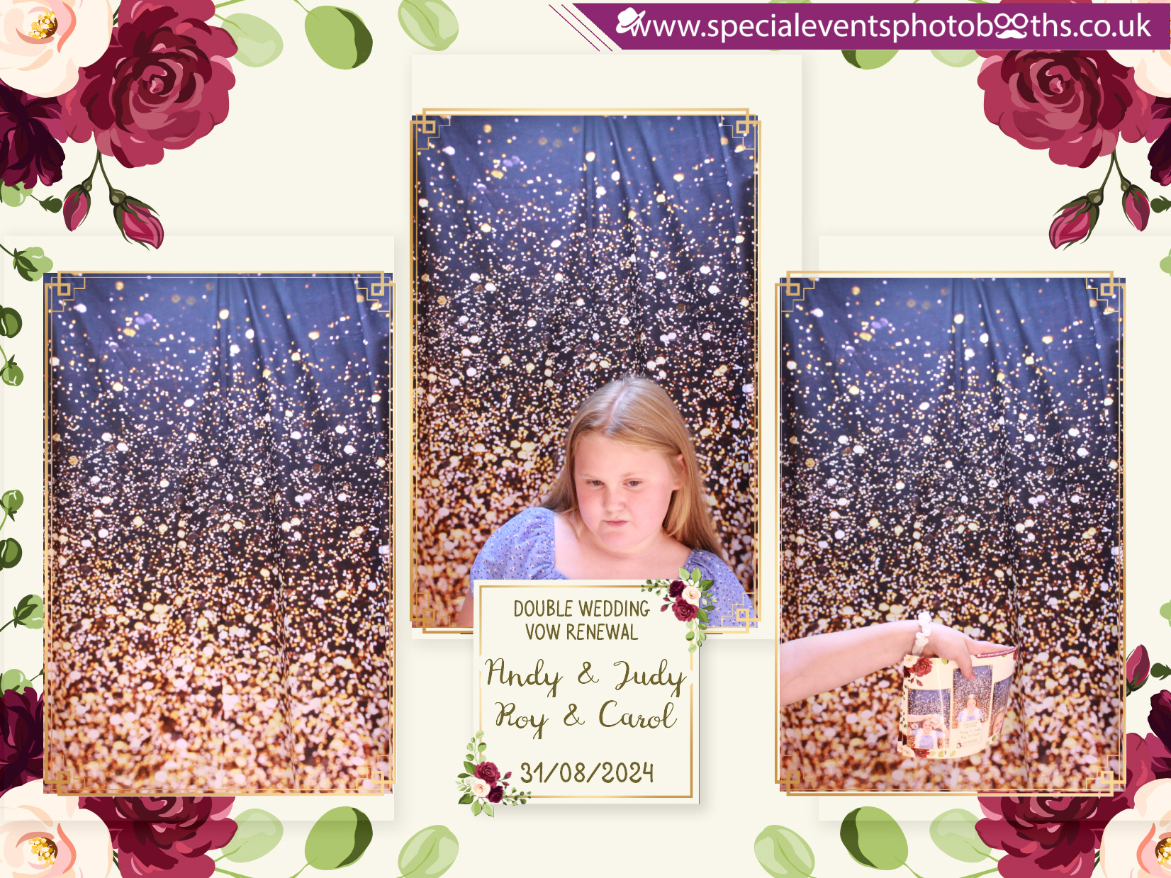 Double Wedding Vow Renewal - Roy & Carol - Andy & Jude | View more photos from the event at my.specialeventsphotobooths.co.uk/u/SpecialEventsPhotoBooths/Double-Wedding-Vow-Renewal-Roy-Carol-Andy-Jude