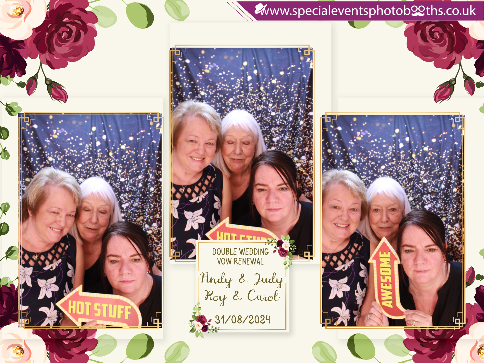 Double Wedding Vow Renewal - Roy & Carol - Andy & Jude | View more photos from the event at my.specialeventsphotobooths.co.uk/u/SpecialEventsPhotoBooths/Double-Wedding-Vow-Renewal-Roy-Carol-Andy-Jude