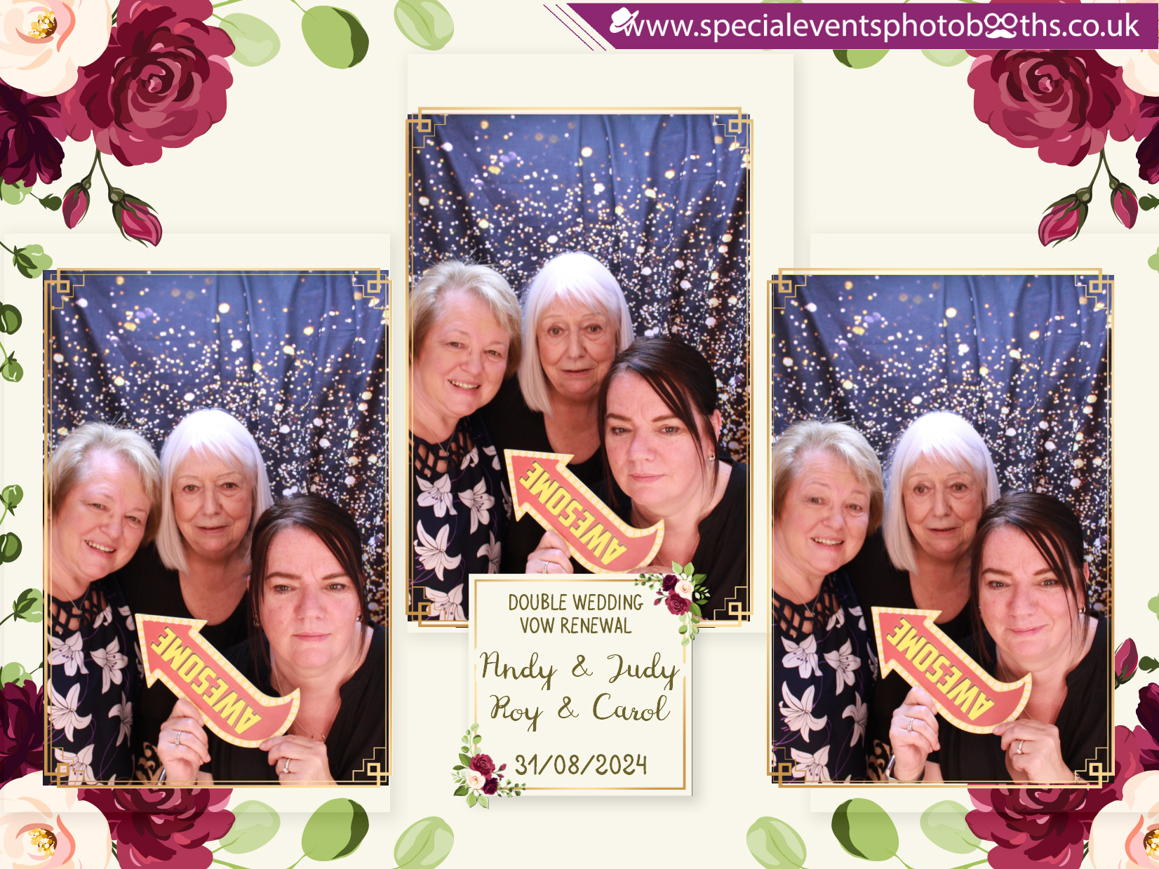 Double Wedding Vow Renewal - Roy & Carol - Andy & Jude | View more photos from the event at my.specialeventsphotobooths.co.uk/u/SpecialEventsPhotoBooths/Double-Wedding-Vow-Renewal-Roy-Carol-Andy-Jude