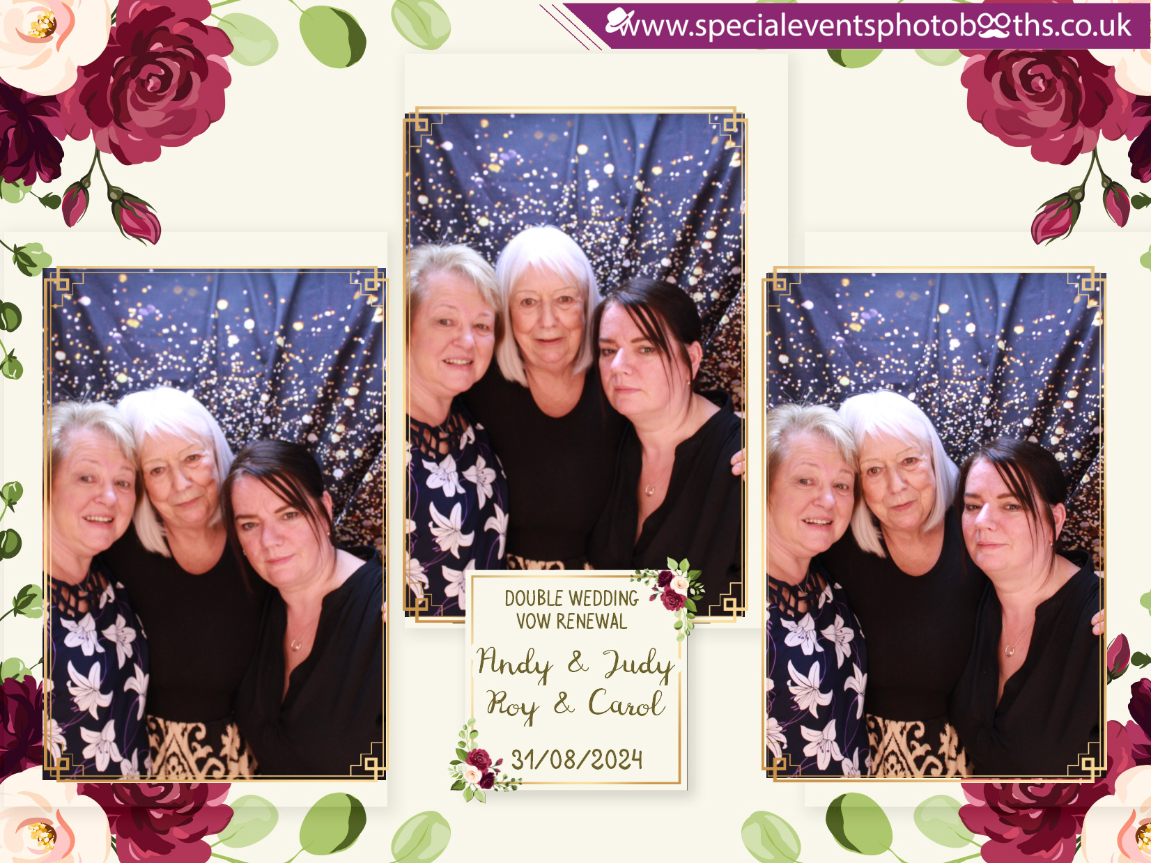 Double Wedding Vow Renewal - Roy & Carol - Andy & Jude | View more photos from the event at my.specialeventsphotobooths.co.uk/u/SpecialEventsPhotoBooths/Double-Wedding-Vow-Renewal-Roy-Carol-Andy-Jude