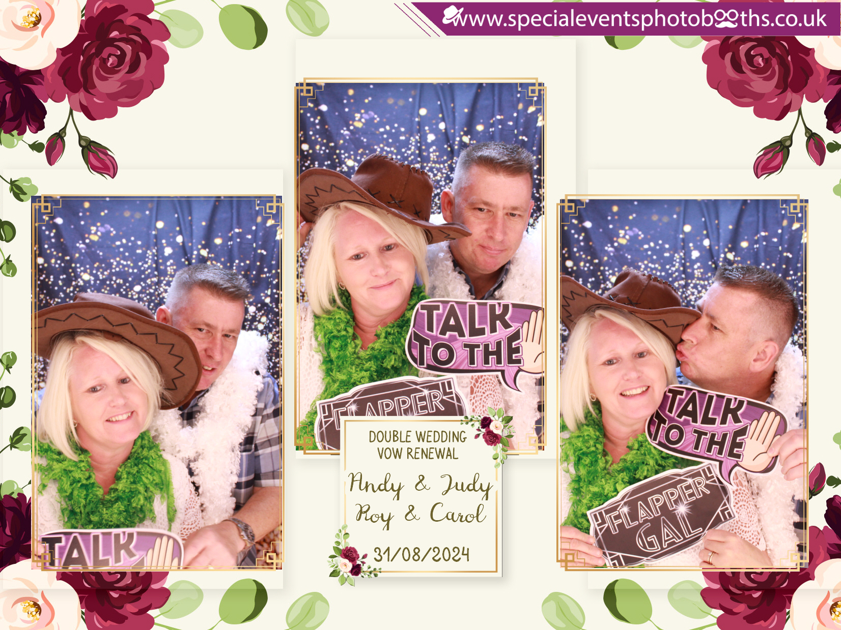 Double Wedding Vow Renewal - Roy & Carol - Andy & Jude | View more photos from the event at my.specialeventsphotobooths.co.uk/u/SpecialEventsPhotoBooths/Double-Wedding-Vow-Renewal-Roy-Carol-Andy-Jude