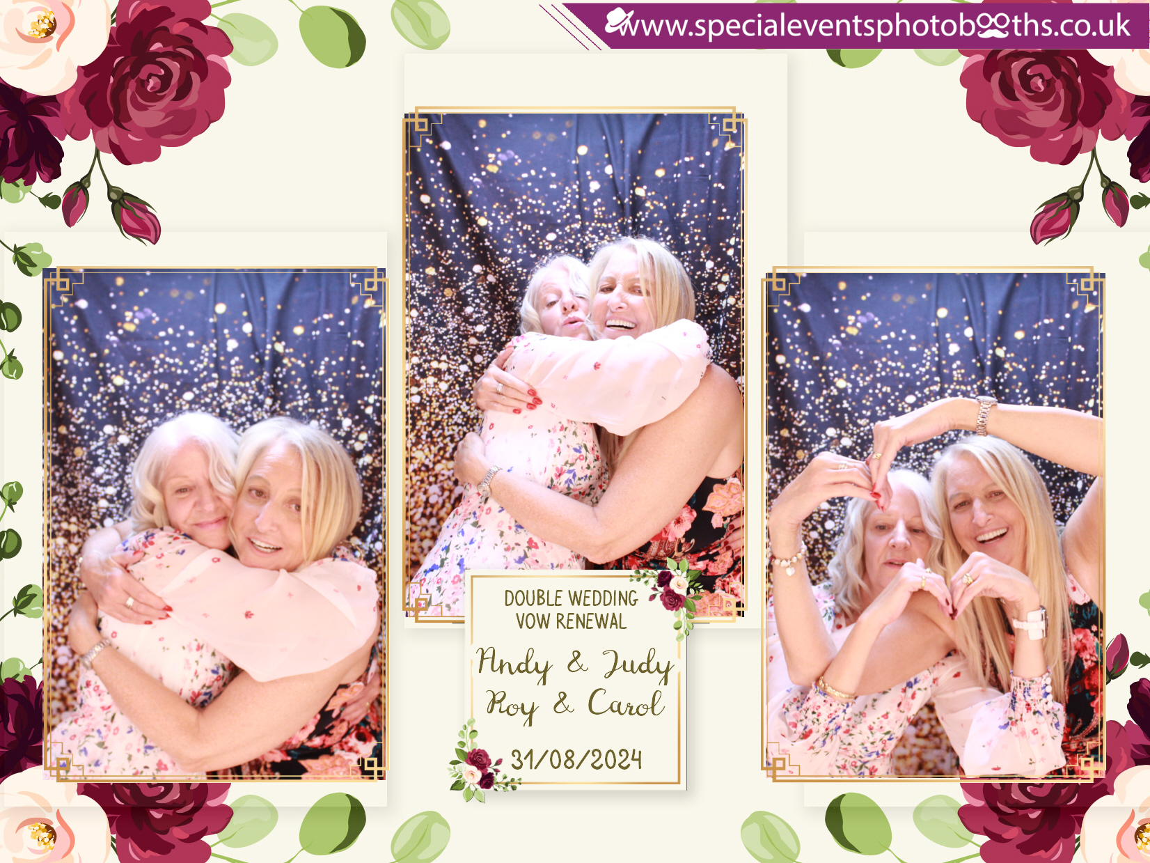 Double Wedding Vow Renewal - Roy & Carol - Andy & Jude | View more photos from the event at my.specialeventsphotobooths.co.uk/u/SpecialEventsPhotoBooths/Double-Wedding-Vow-Renewal-Roy-Carol-Andy-Jude